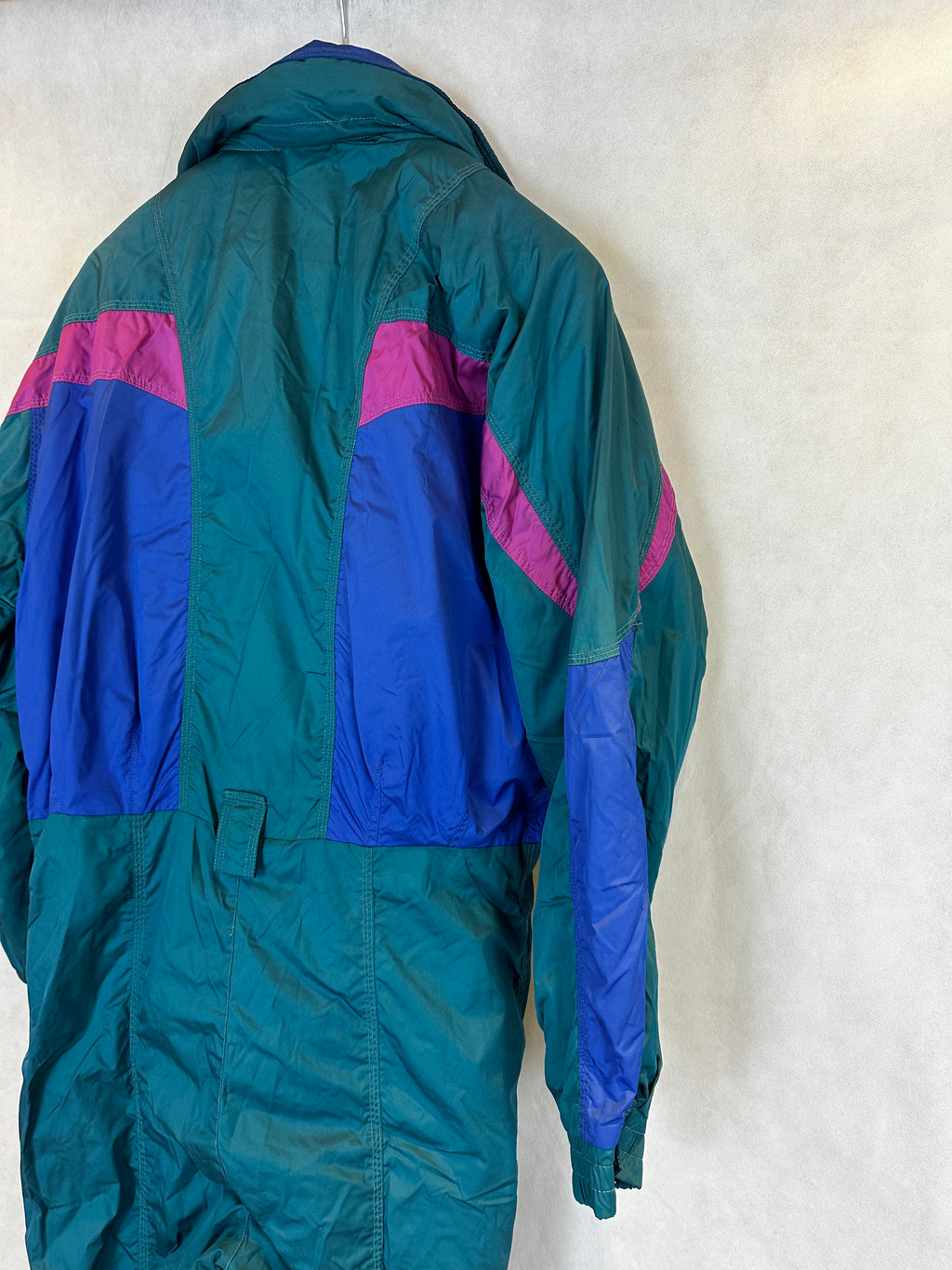 Vintage Skioverall in XL Grün/blau