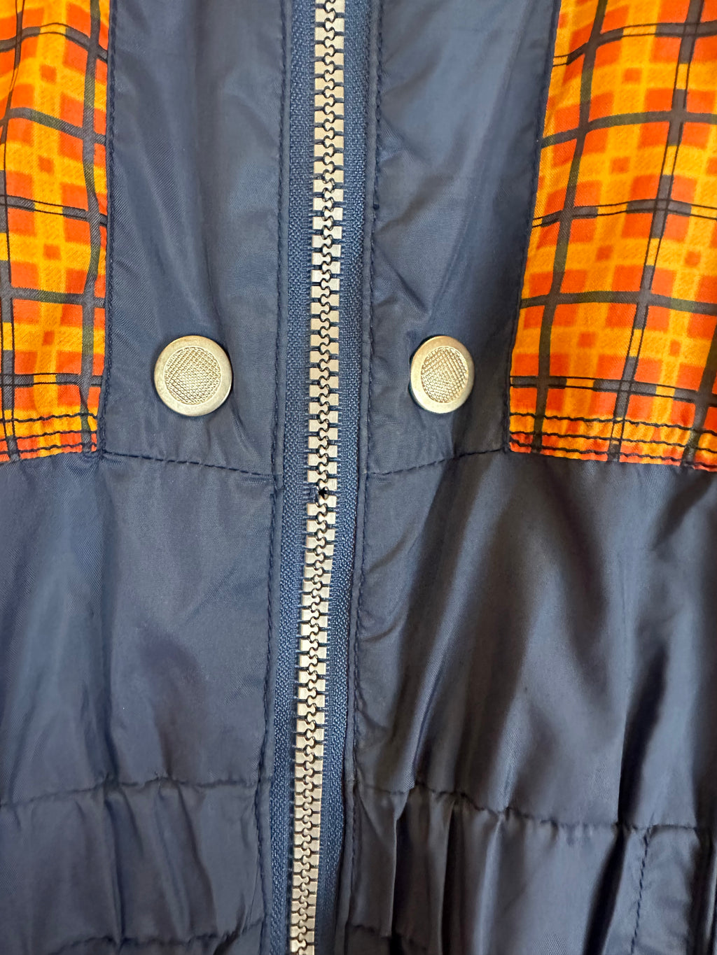 Vintage Skioverall in blau orange S/M