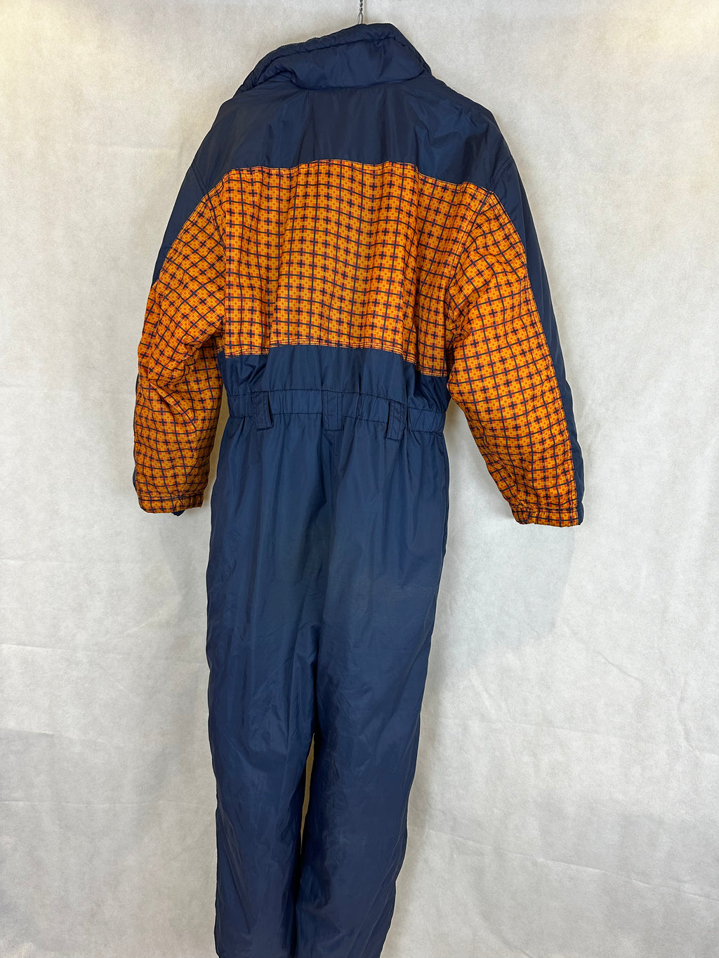 Vintage Skioverall in blau orange S/M