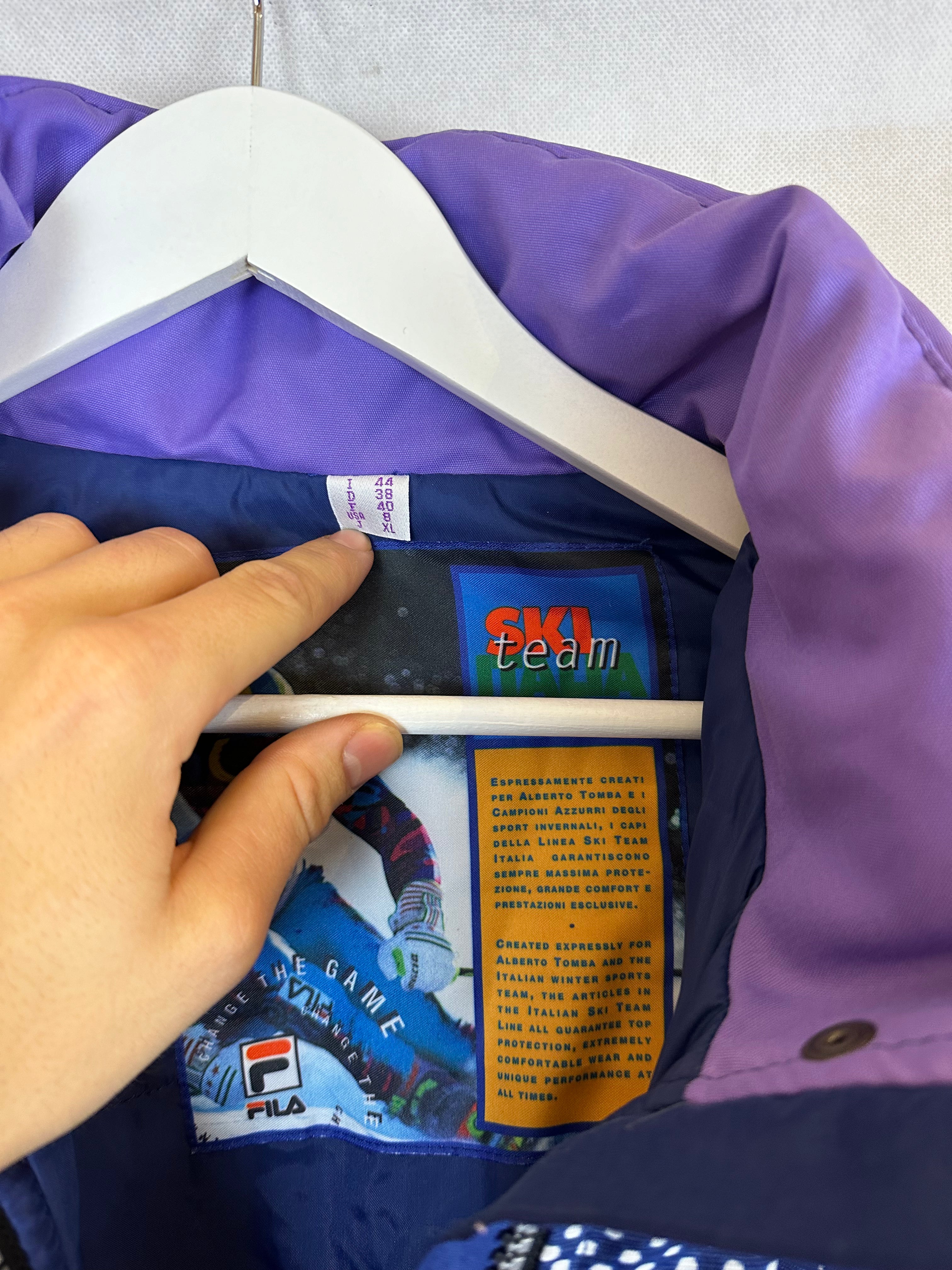 Vintage Skioverall von FILA in blau/lila in M/S