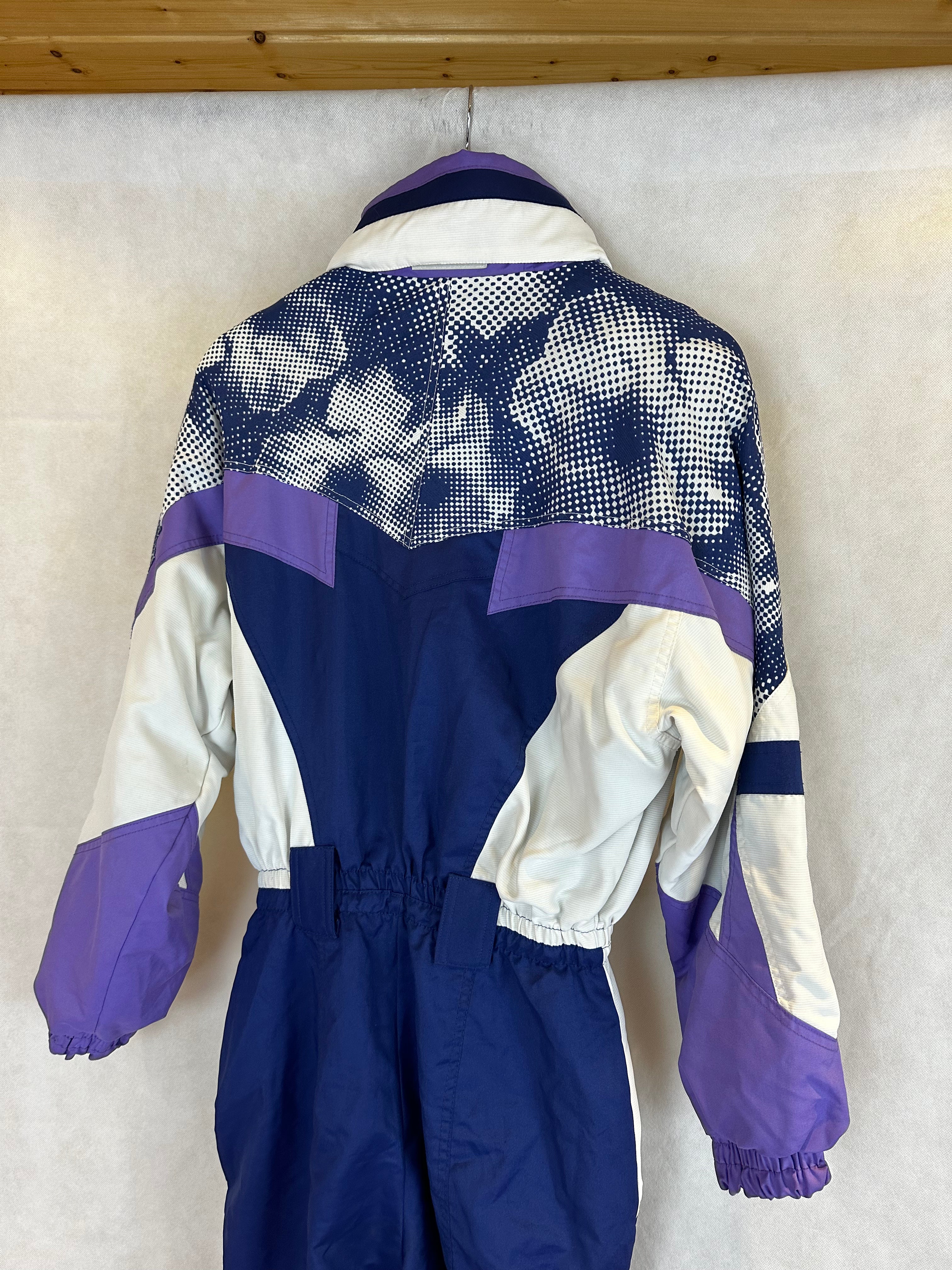 Vintage Skioverall von FILA in blau/lila in M/S