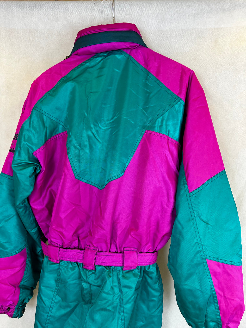 Vintage Skioverall von in blau/pink M/L komplett NEU