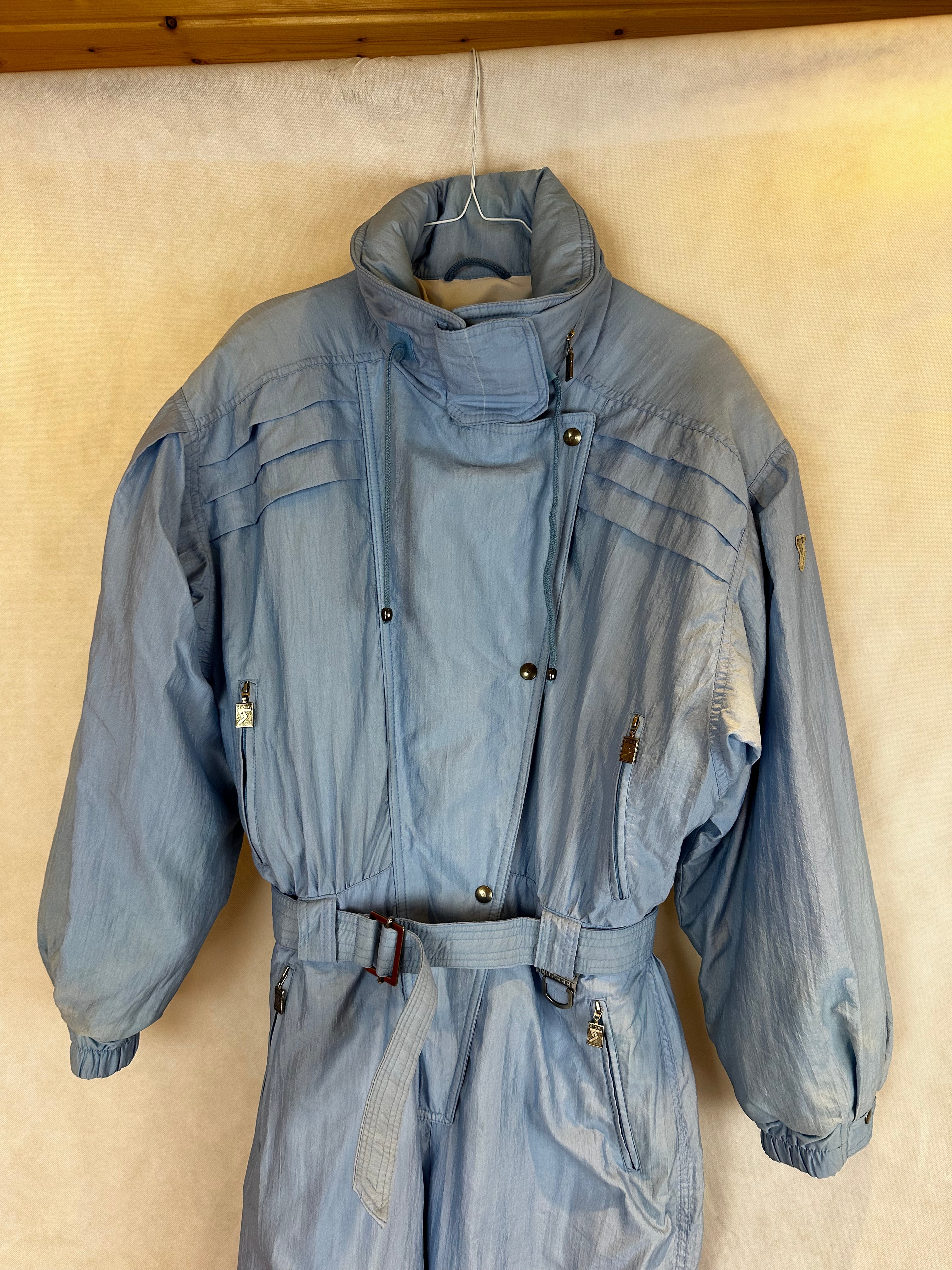 Vintage Skioverall in hellblau von Schöffel in S/M