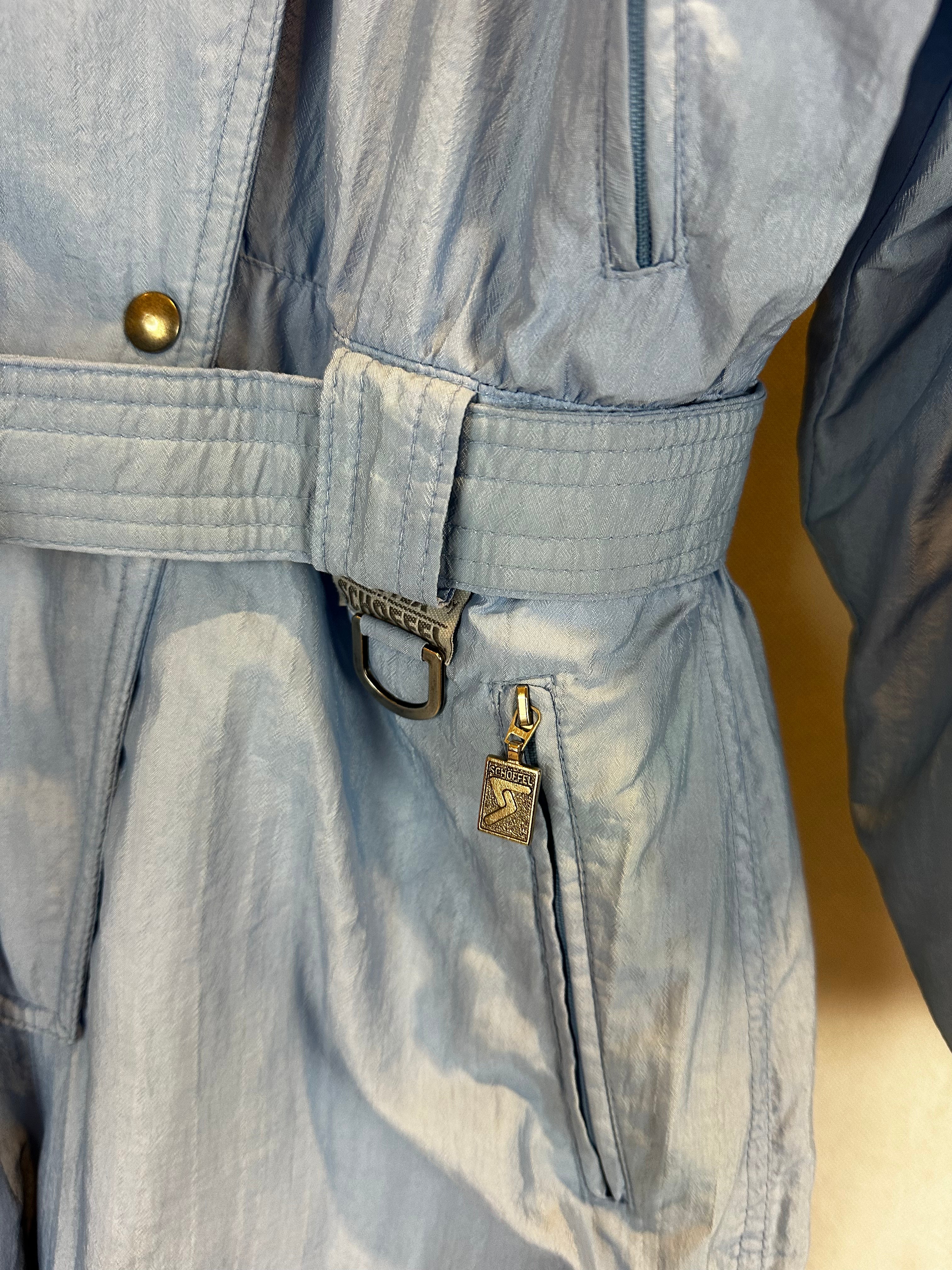 Vintage Skioverall in hellblau von Schöffel in S/M