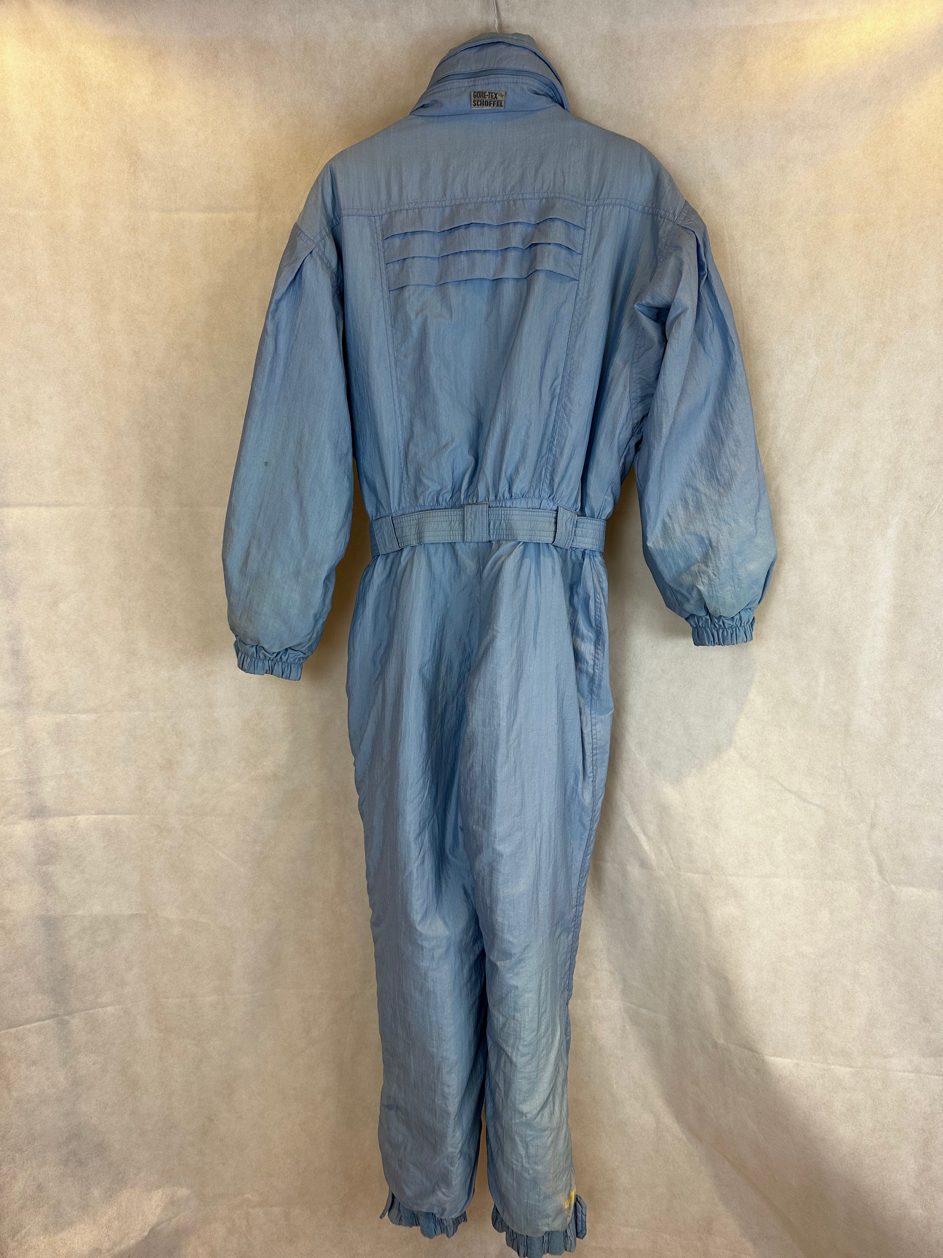 Vintage Skioverall in hellblau von Schöffel in S/M