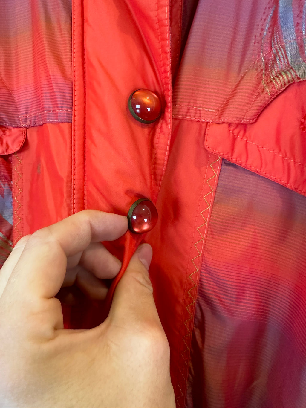 Vintage Skioverall von Silvy in rot/fade M in SIZE 46