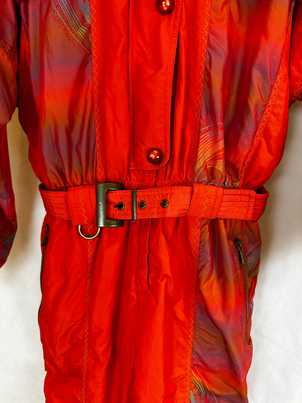 Vintage Skioverall von Silvy in rot/fade M in SIZE 46