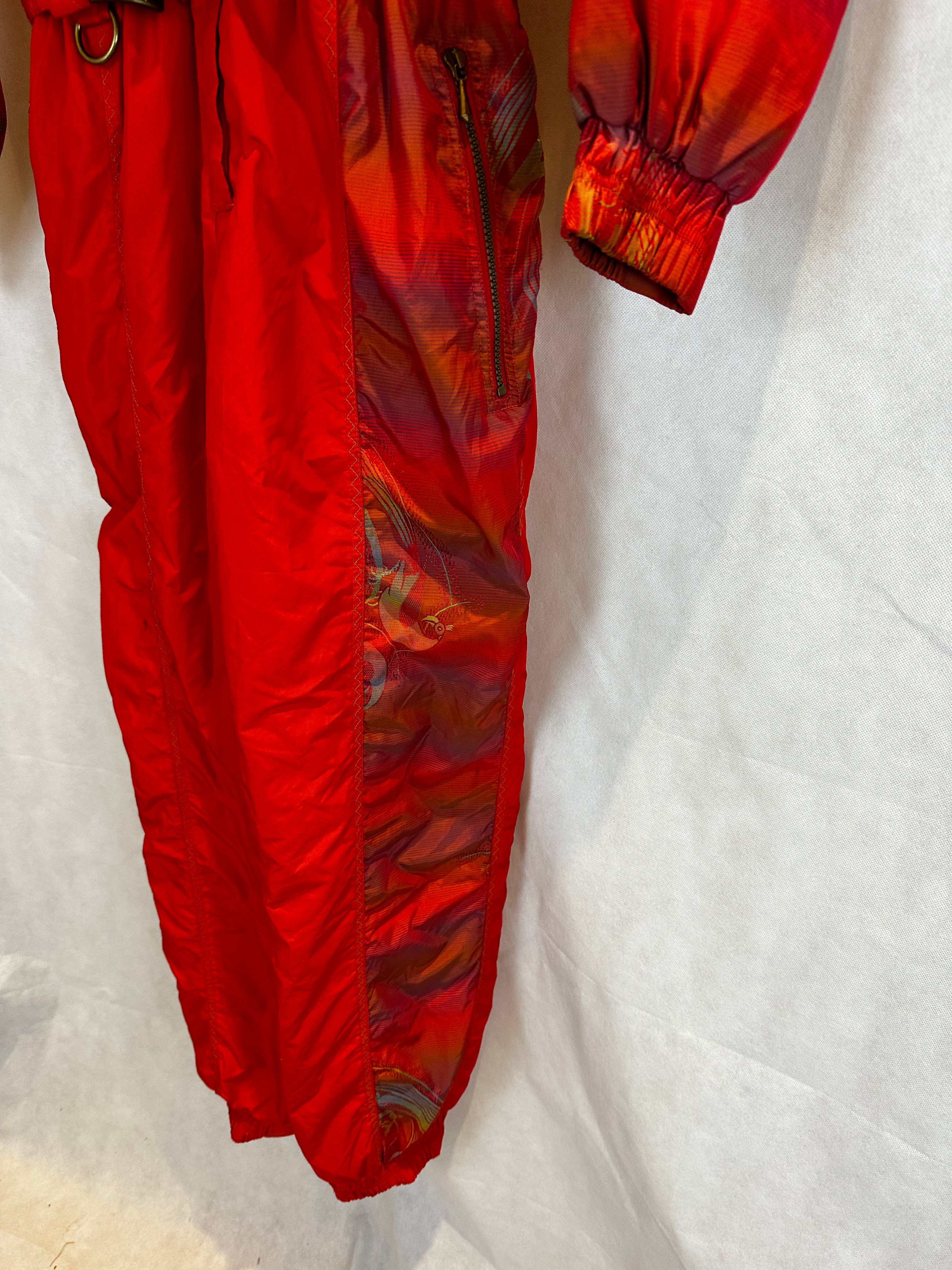 Vintage Skioverall von Silvy in rot/fade M in SIZE 46