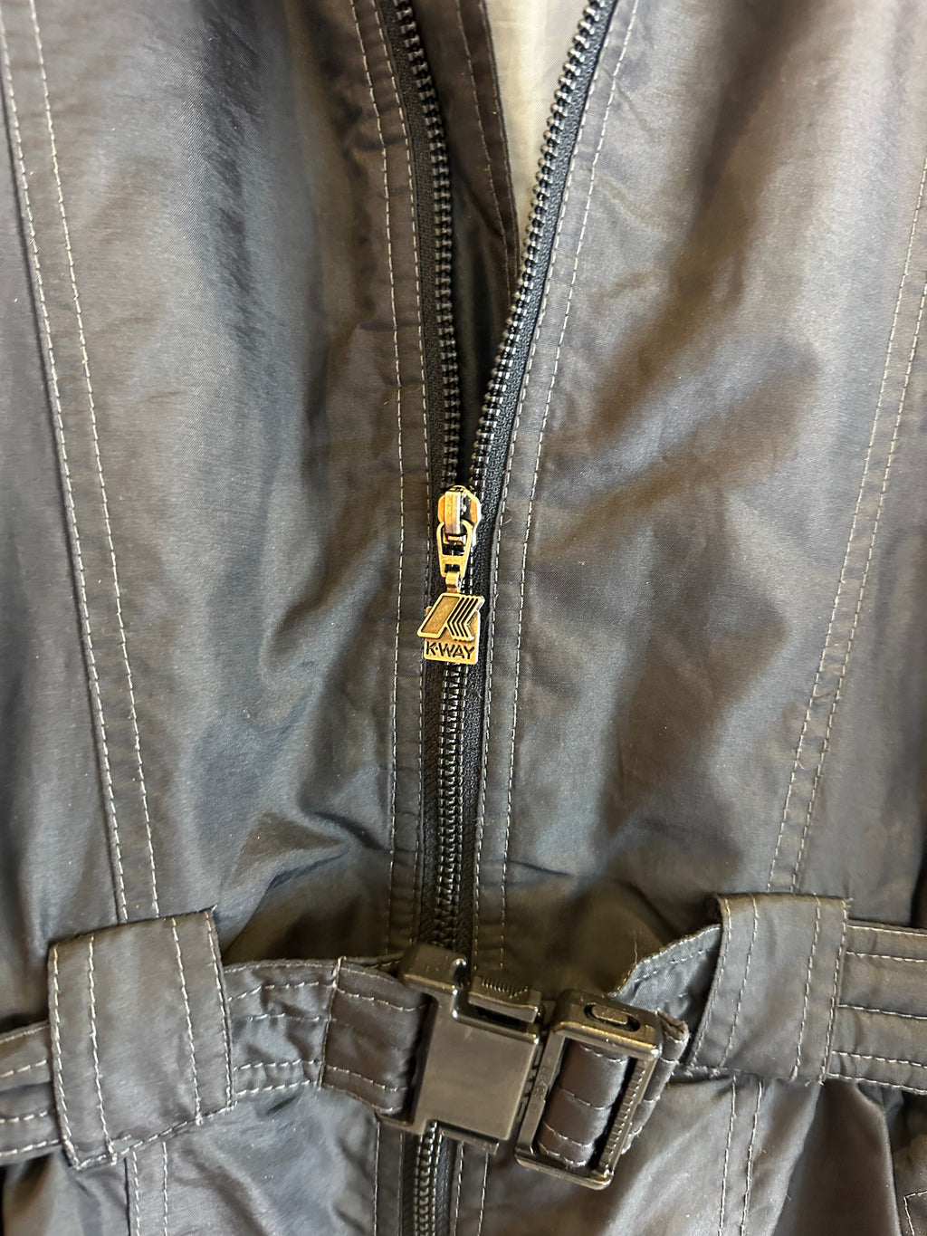 Vintage Skioverall von K-way in schwarz in M OLYMPIA 1992