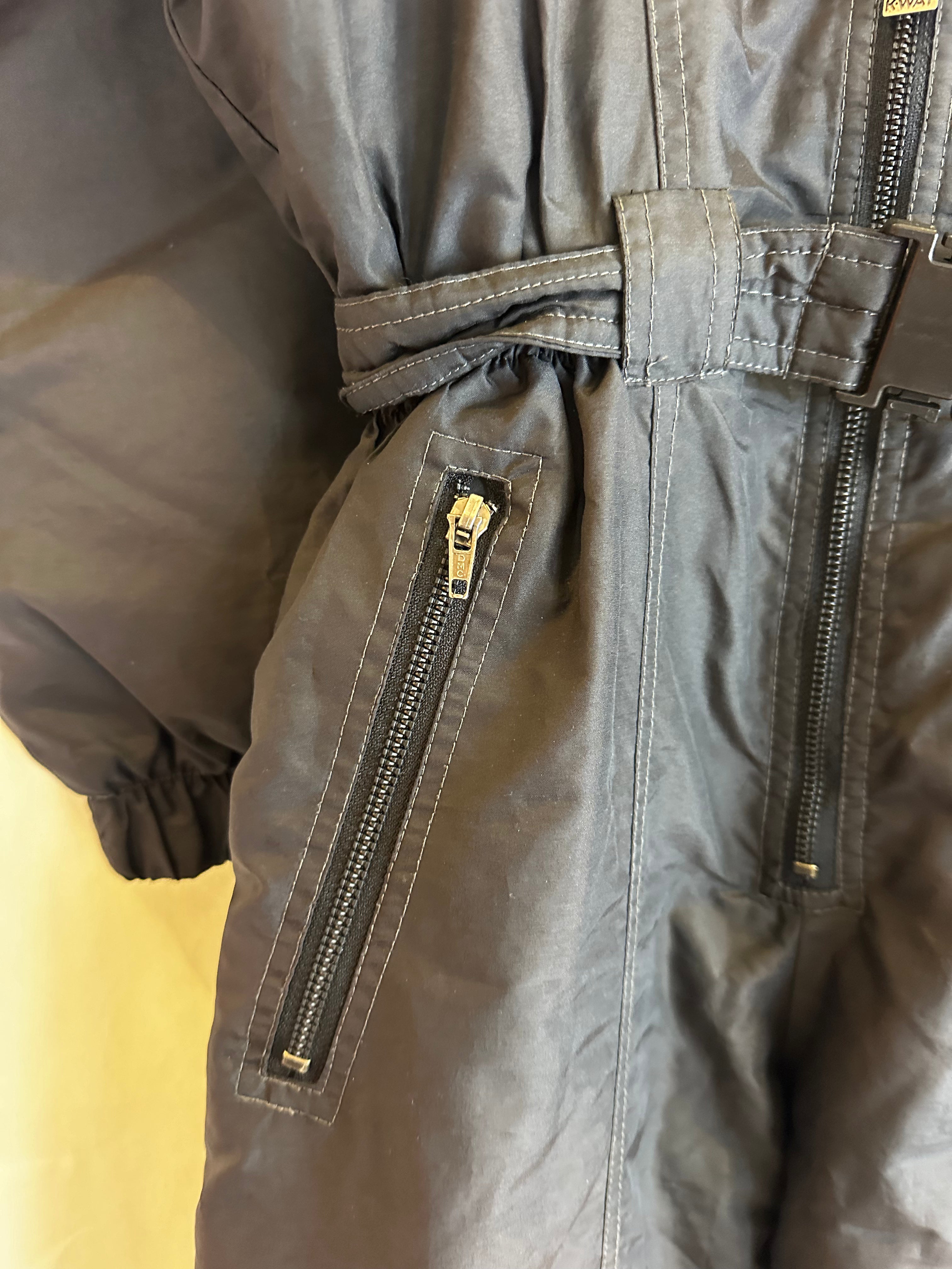 Vintage Skioverall von K-way in schwarz in M OLYMPIA 1992