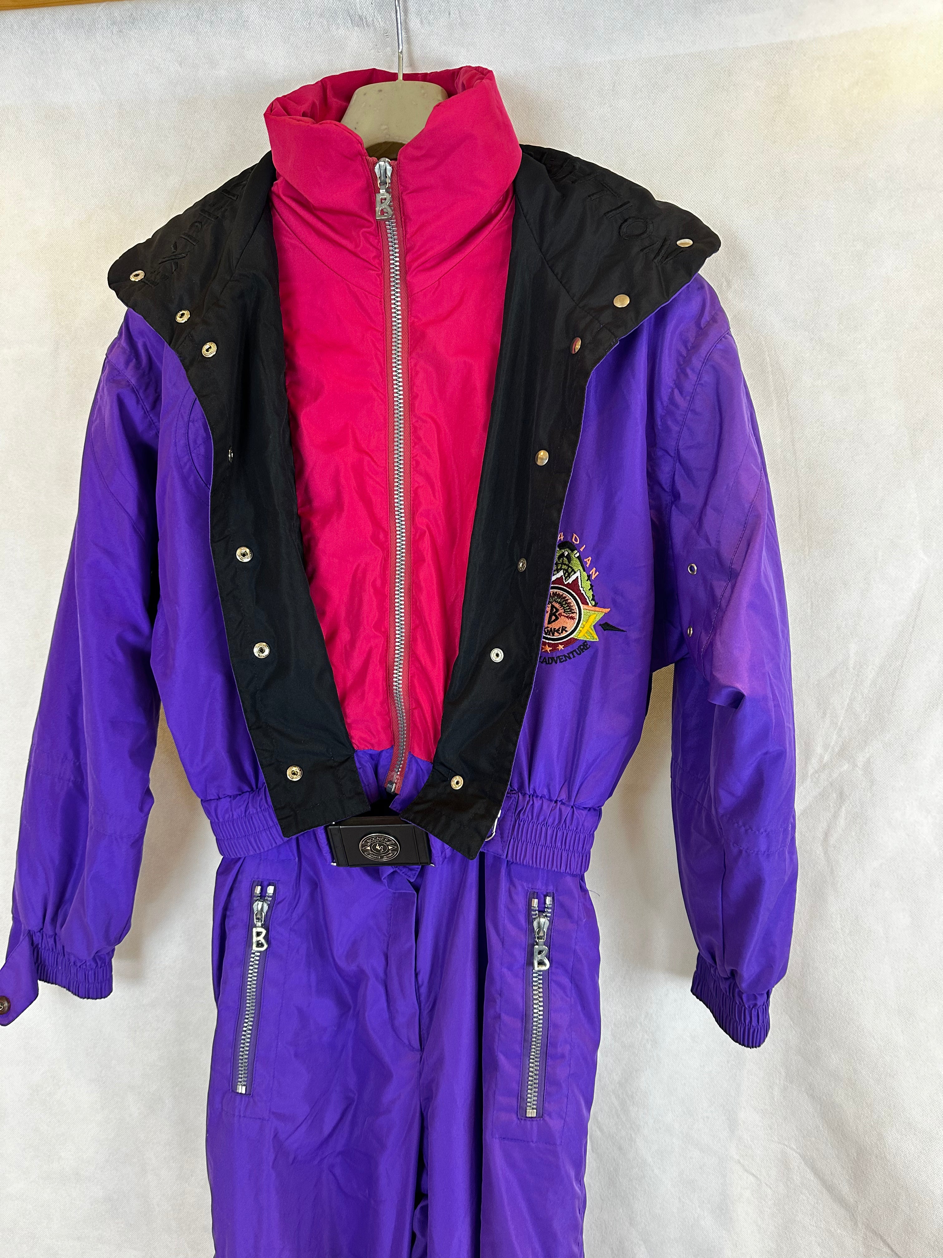 Vintage Skioverall von Bogner in lila in S/M
