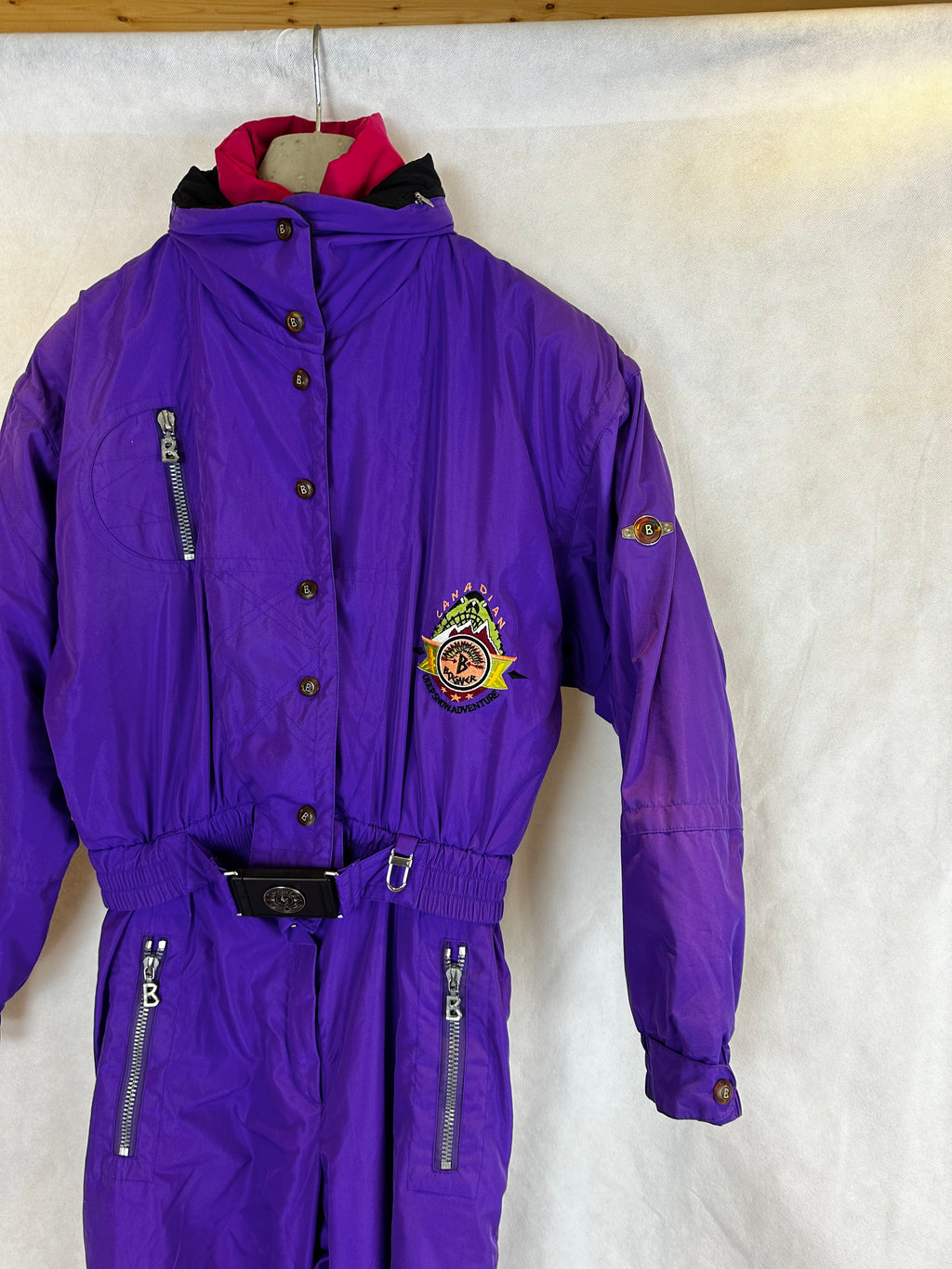 Vintage Skioverall von Bogner in lila in S/M