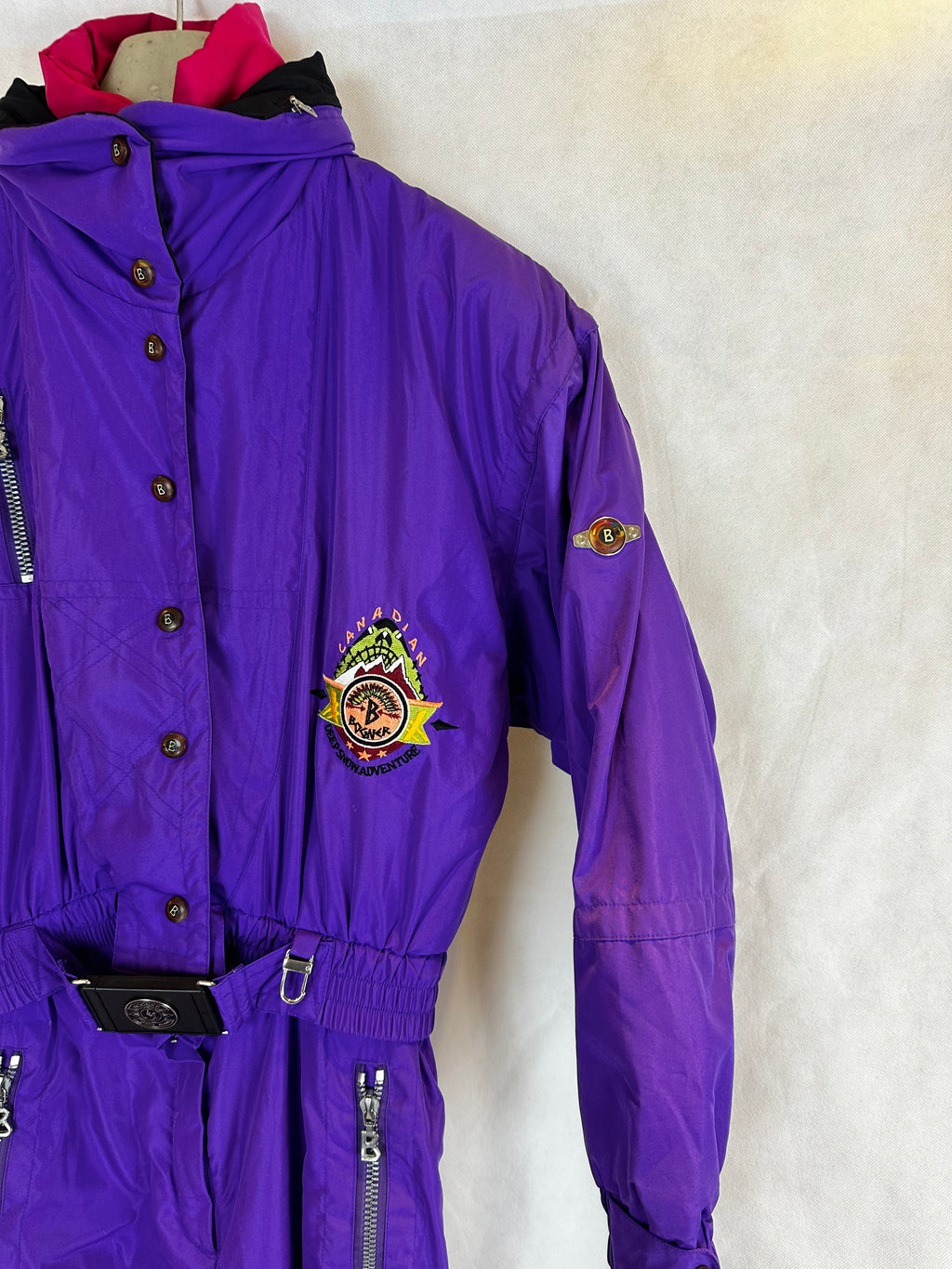 Vintage Skioverall von Bogner in lila in S/M