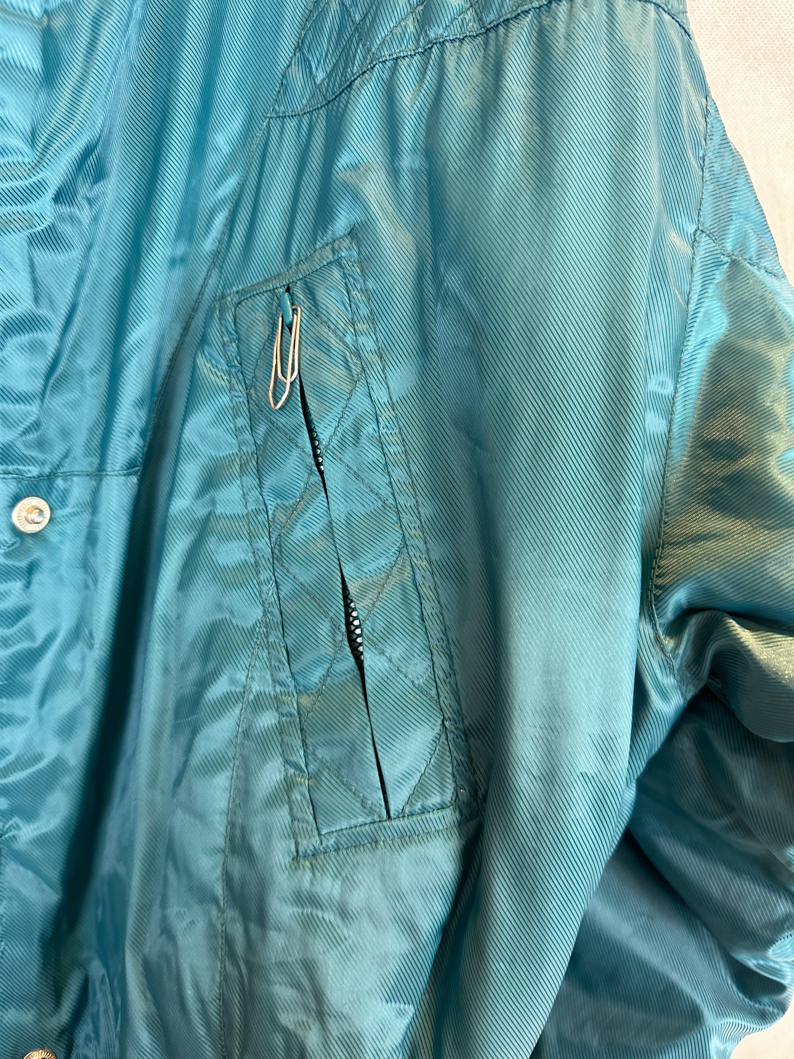 Vintage Skioverall in turkis in S/M