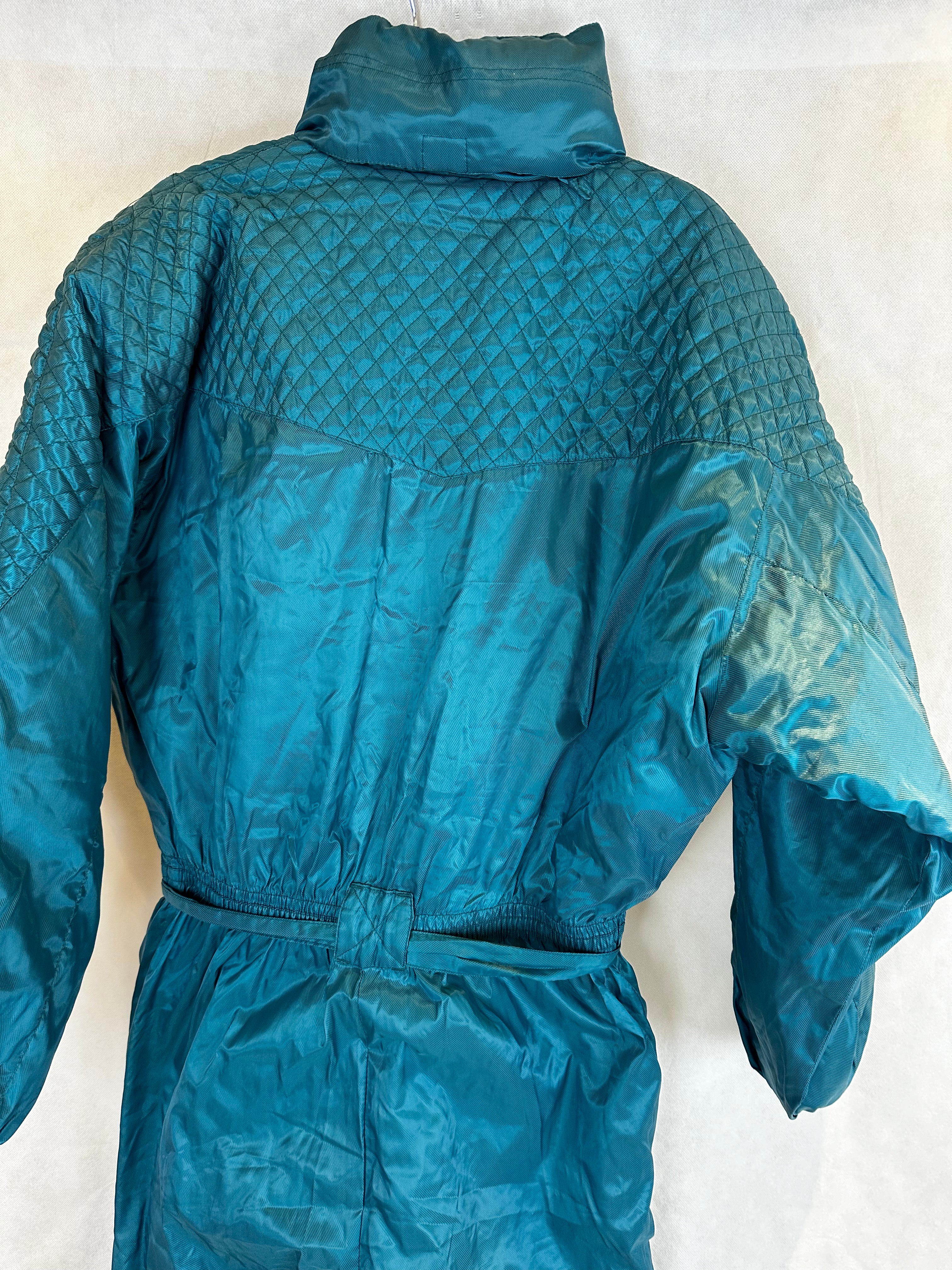 Vintage Skioverall in turkis in S/M