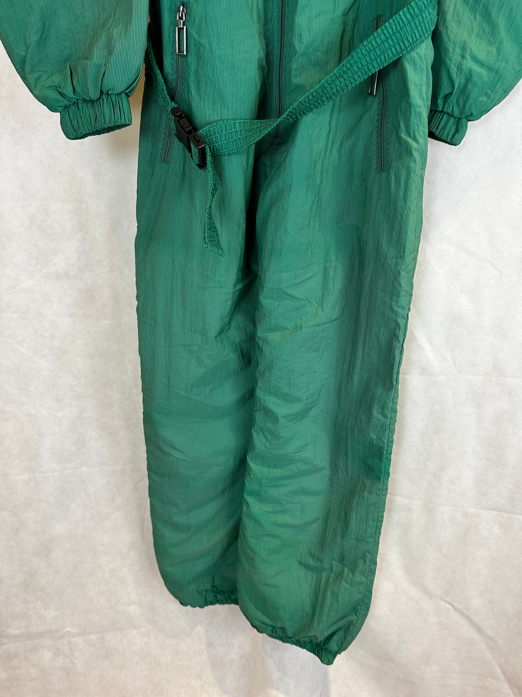 Vintage Skioverall von K-way in grün gestreift in M/L