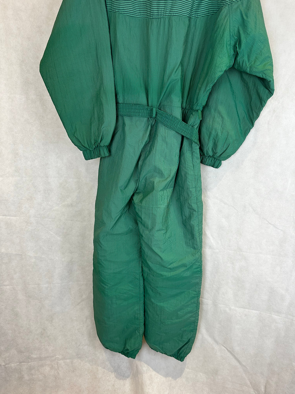 Vintage Skioverall von K-way in grün gestreift in M/L