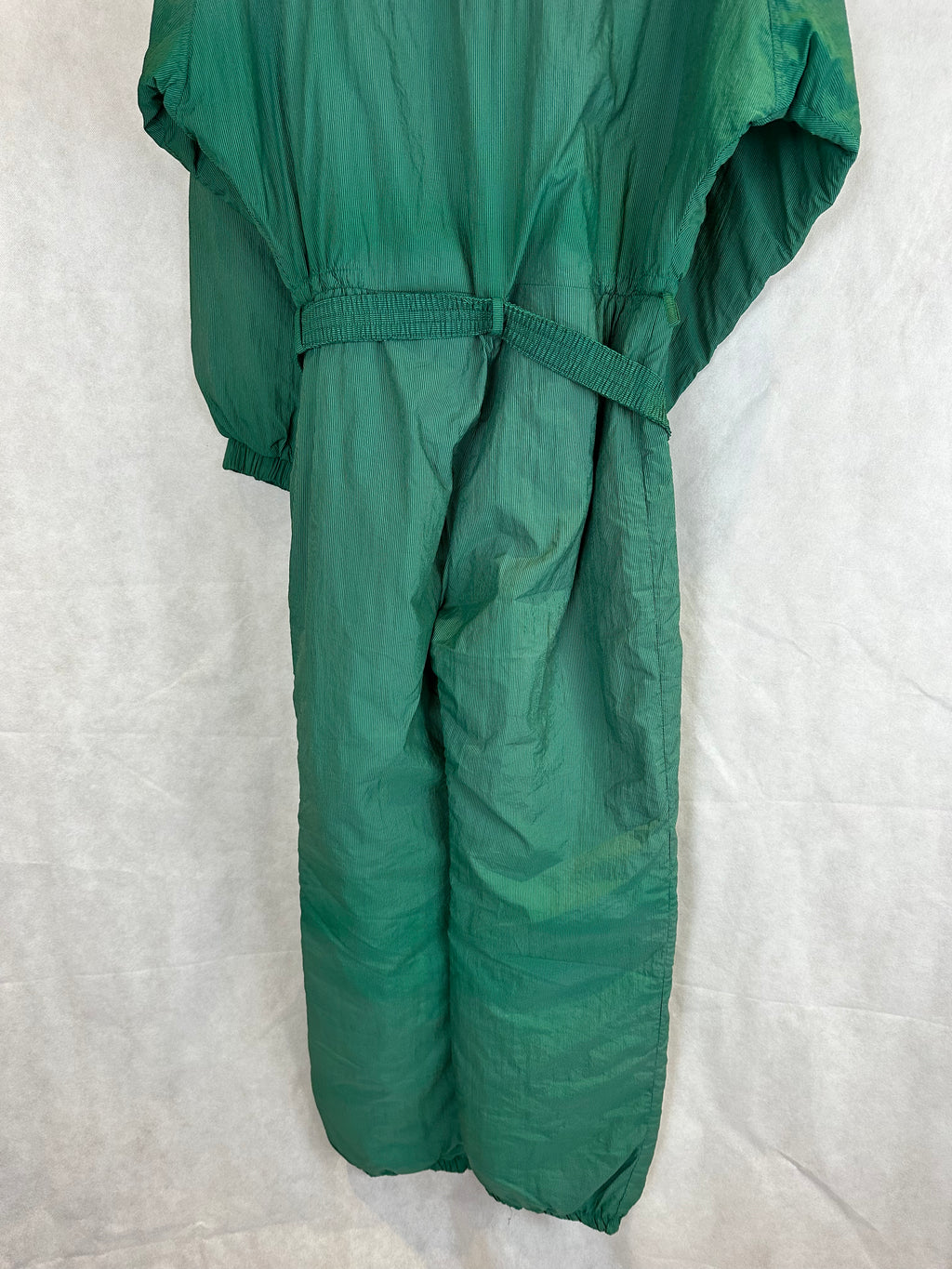 Vintage Skioverall von K-way in grün gestreift in M/L