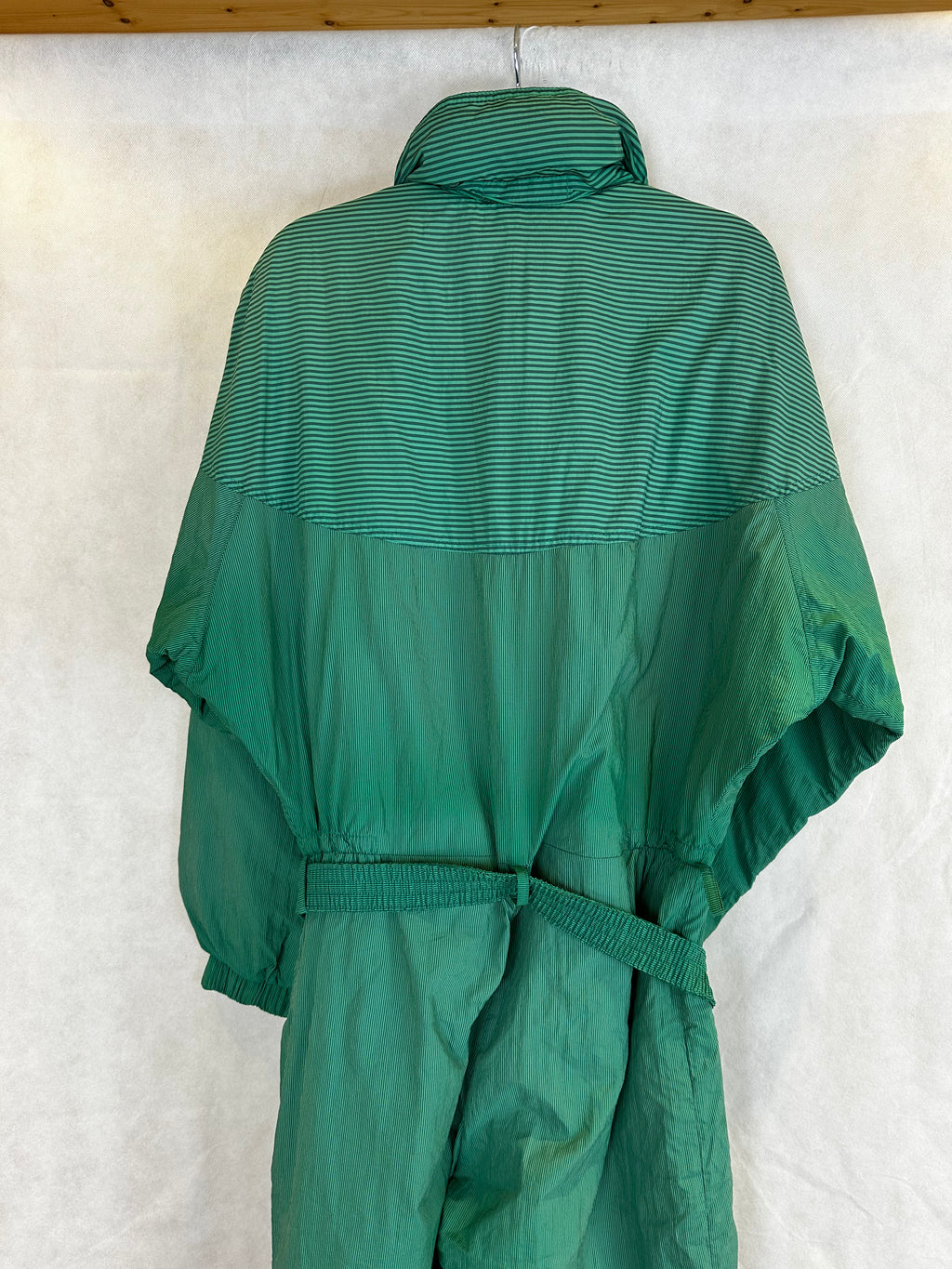 Vintage Skioverall von K-way in grün gestreift in M/L
