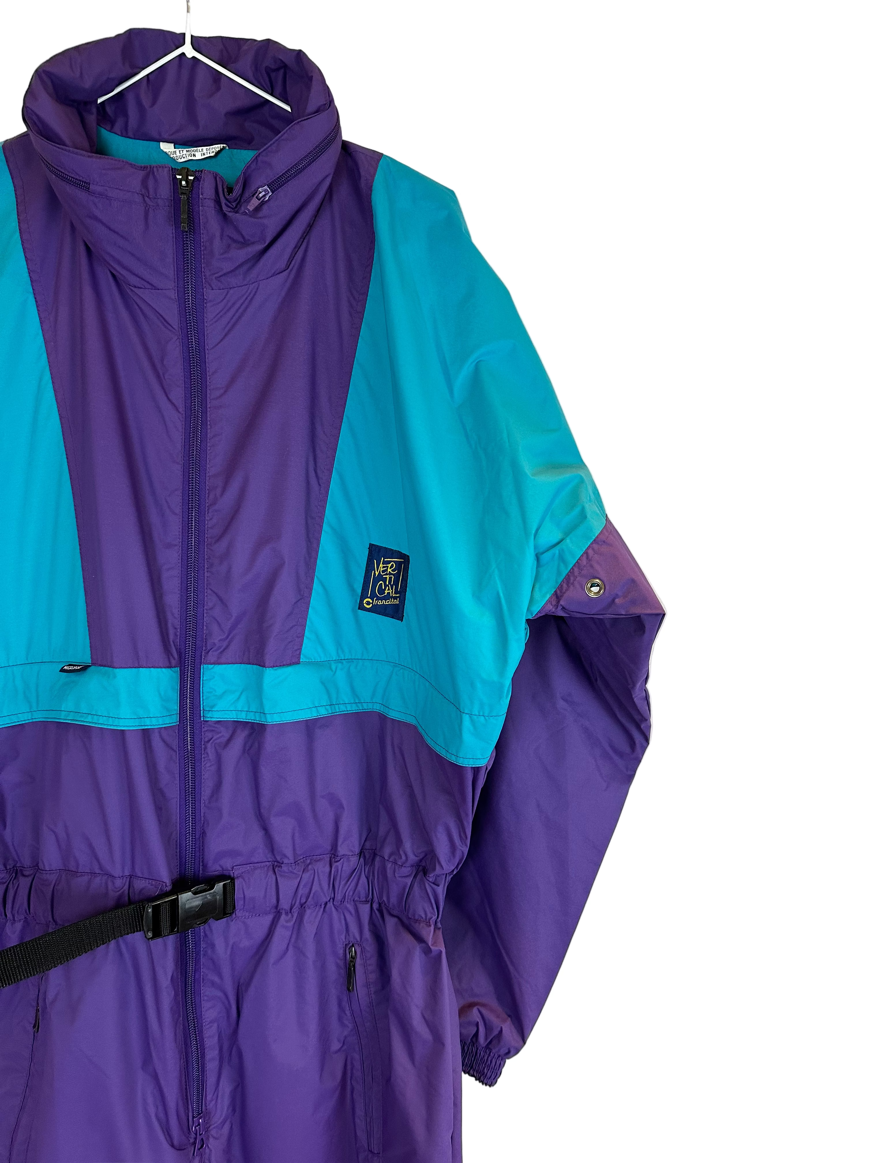 Vintage Skioverall von Vertical up in lila/blau L