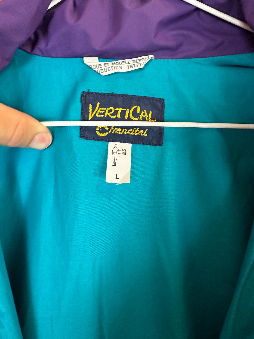 Vintage Skioverall von Vertical up in lila/blau L