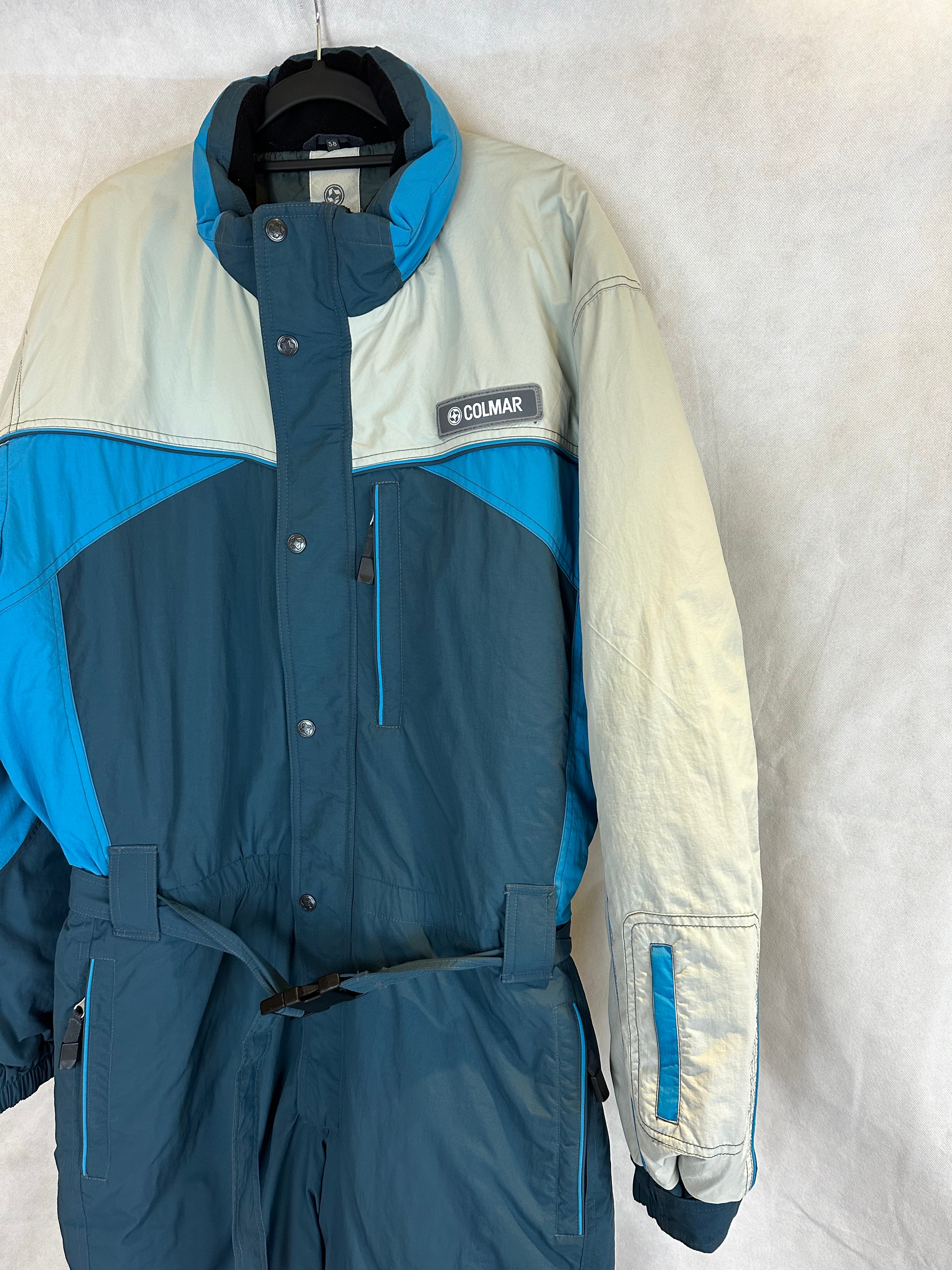 Vintage Skioverall von COLMAR in L/XL in blau/weiss