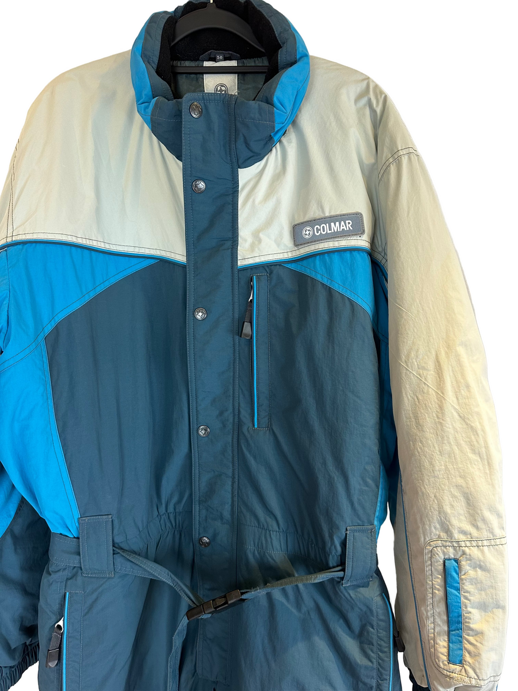 Vintage Skioverall von COLMAR in L/XL in blau/weiss