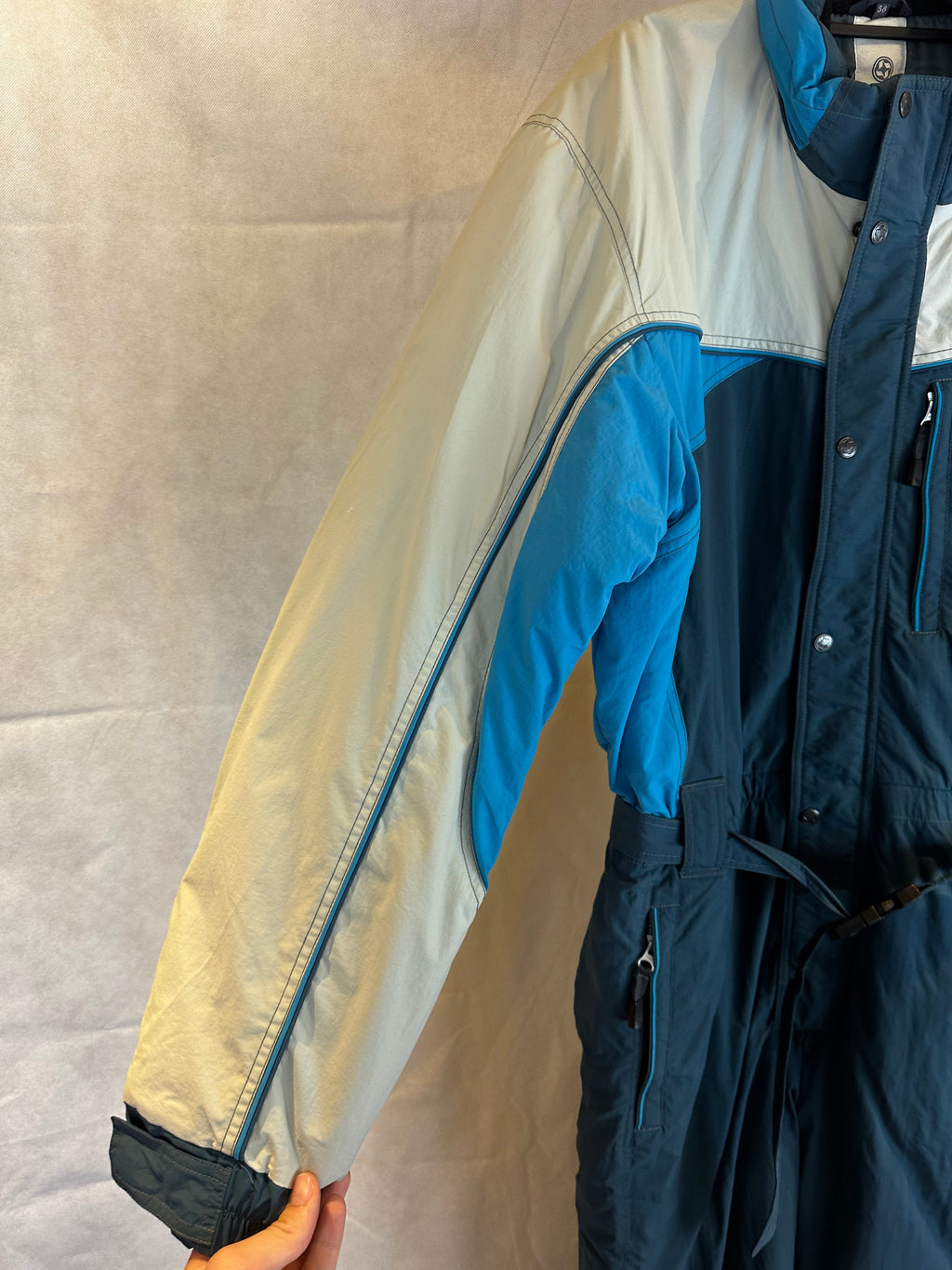 Vintage Skioverall von COLMAR in L/XL in blau/weiss