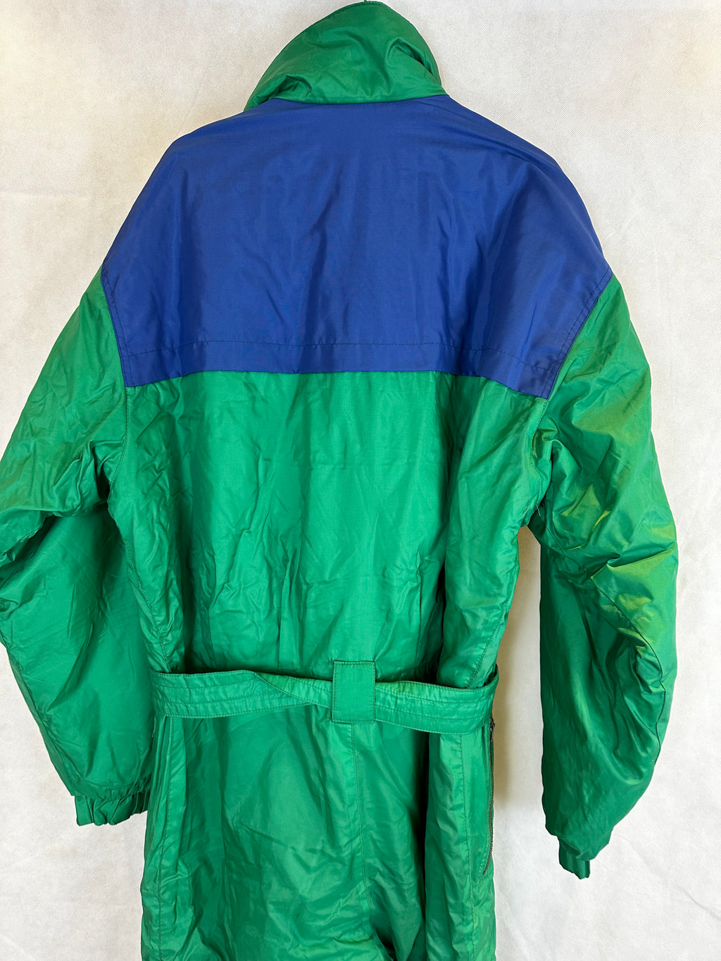 Vintage Skioverall in Grün/blau in L/XL