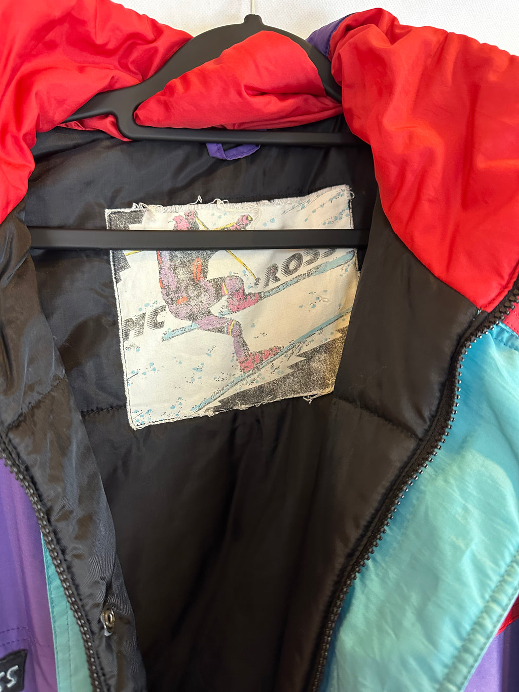 Vintage Skioverall von MC.ROSS in Lila/blau L/XL