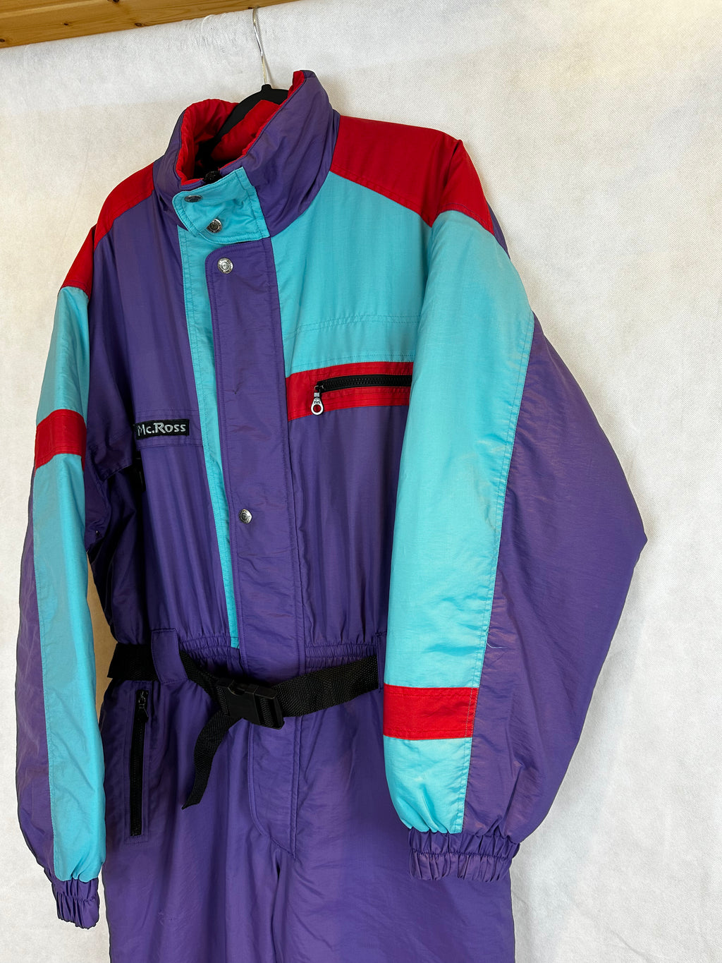 Vintage Skioverall von MC.ROSS in Lila/blau L/XL