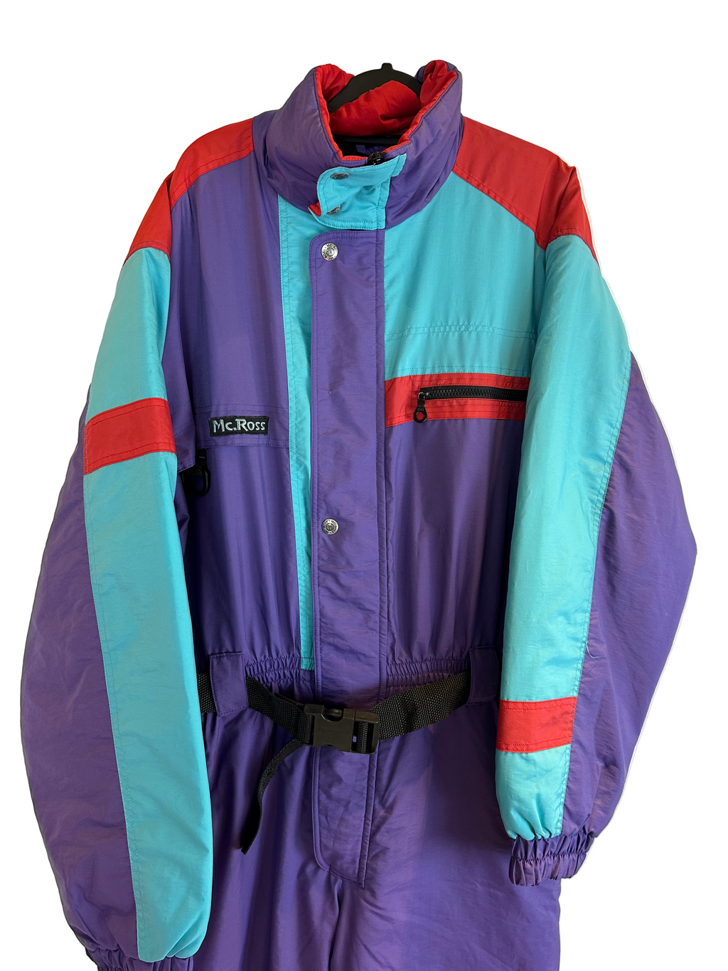 Vintage Skioverall von MC.ROSS in Lila/blau L/XL