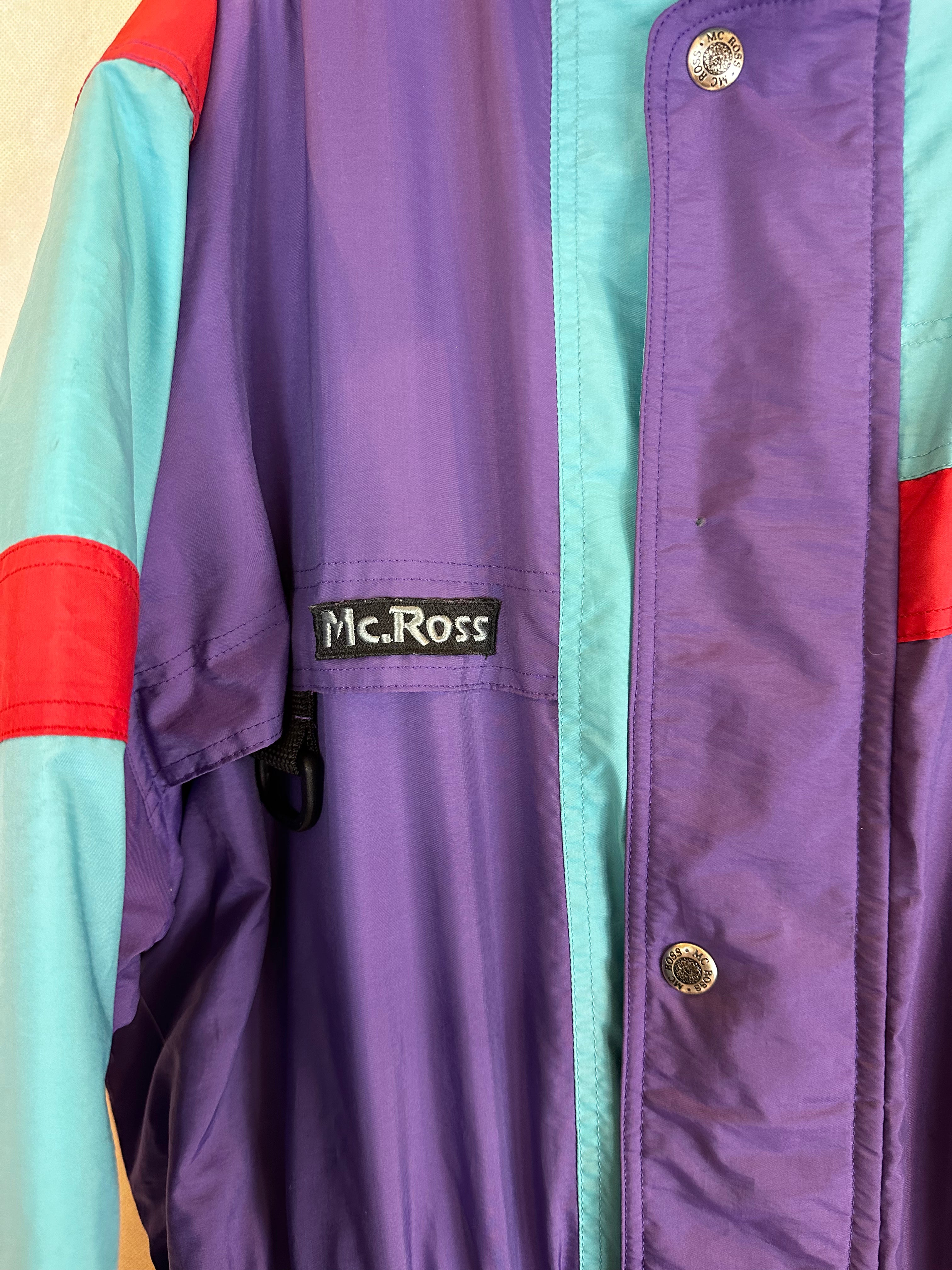 Vintage Skioverall von MC.ROSS in Lila/blau L/XL