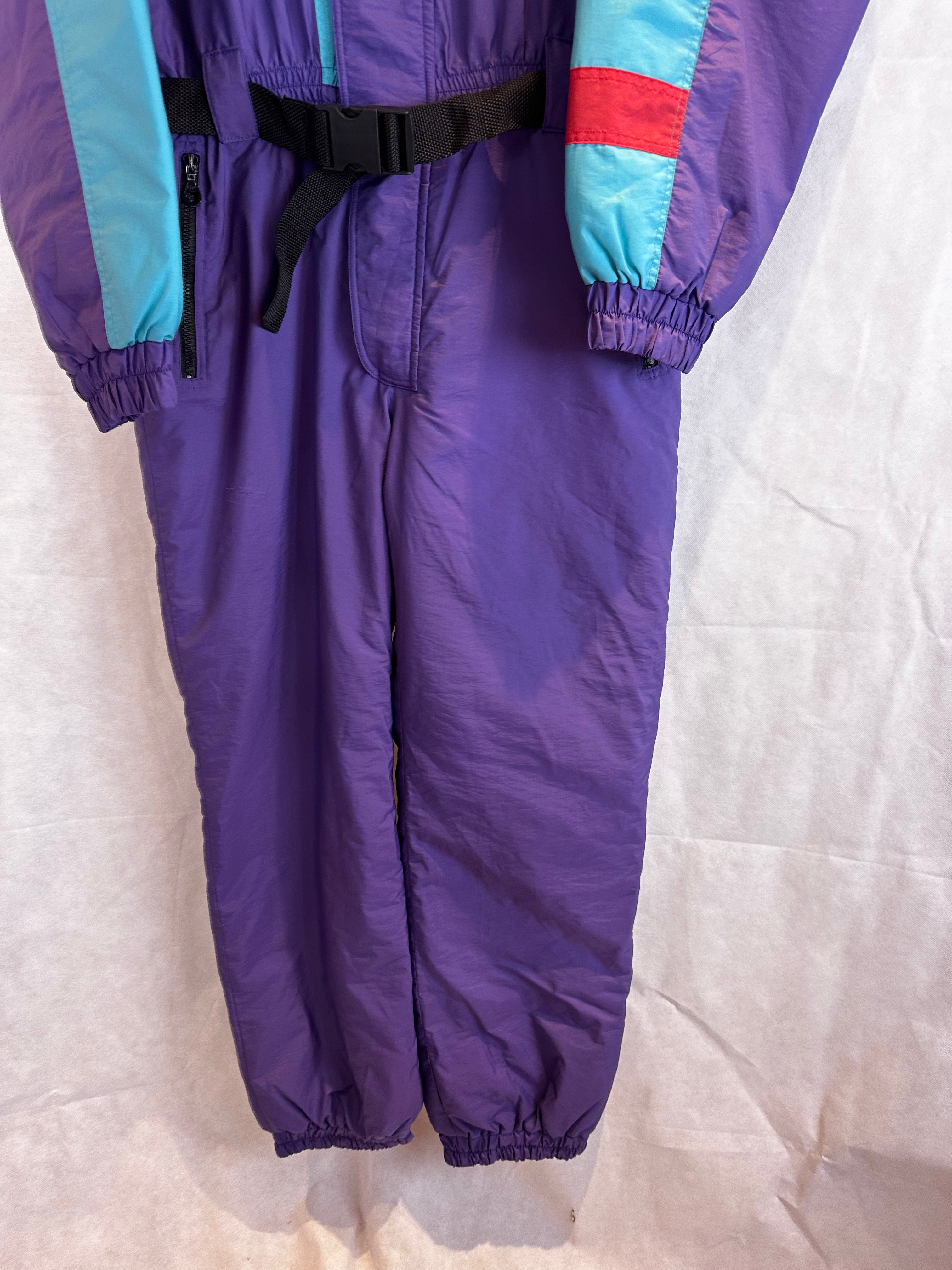 Vintage Skioverall von MC.ROSS in Lila/blau L/XL