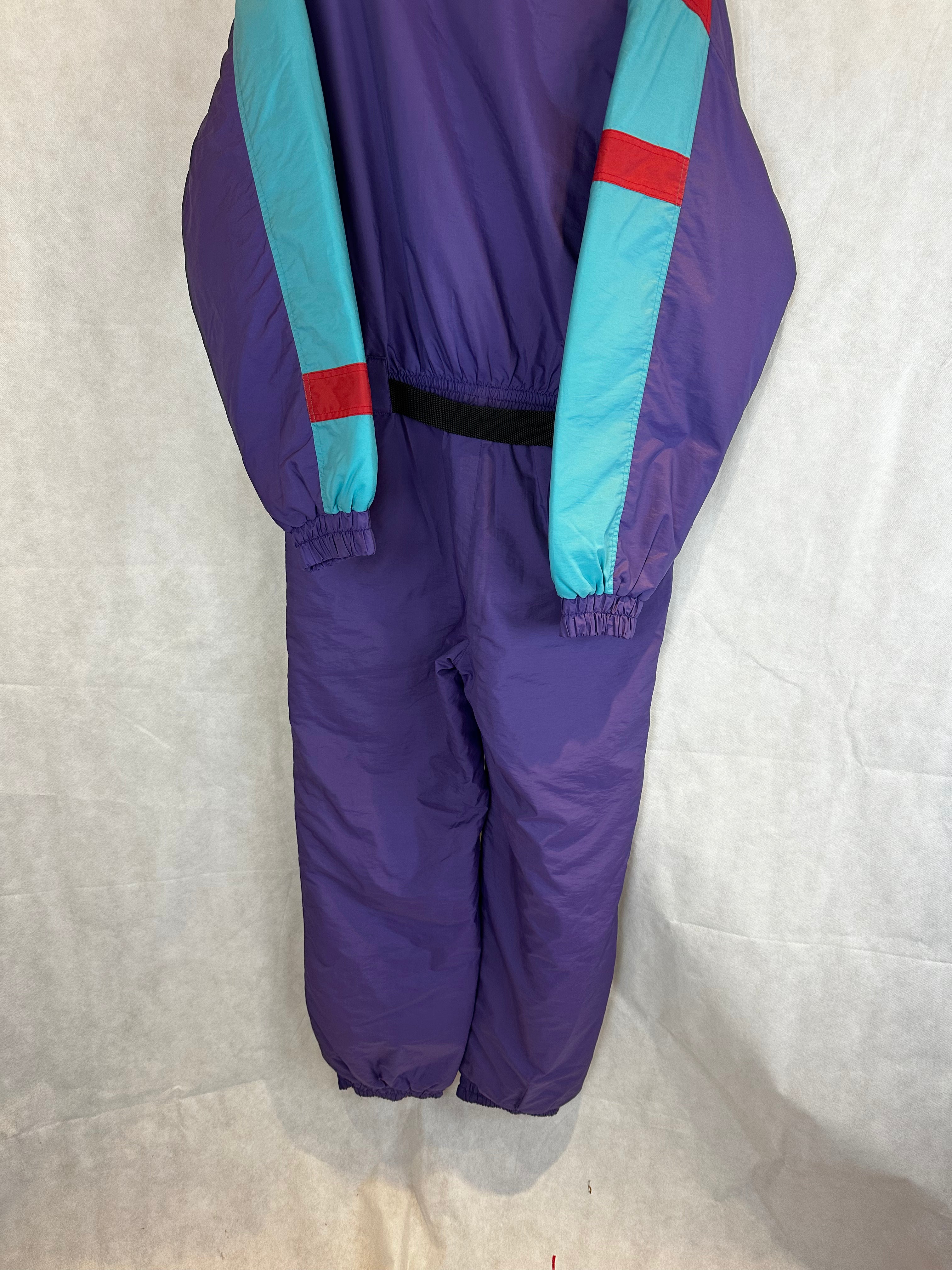 Vintage Skioverall von MC.ROSS in Lila/blau L/XL