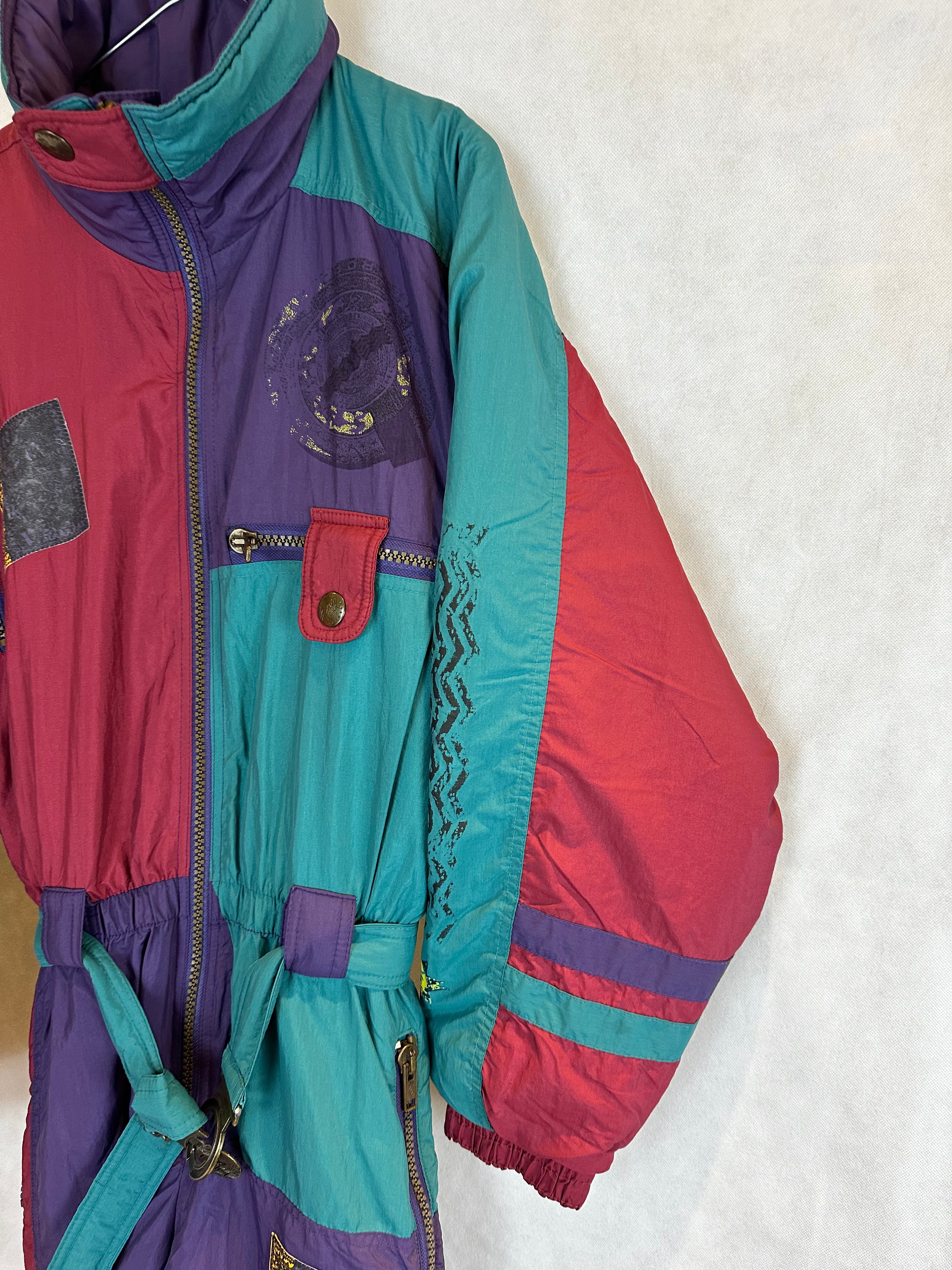 Vintage Skioverall von in Lila in M