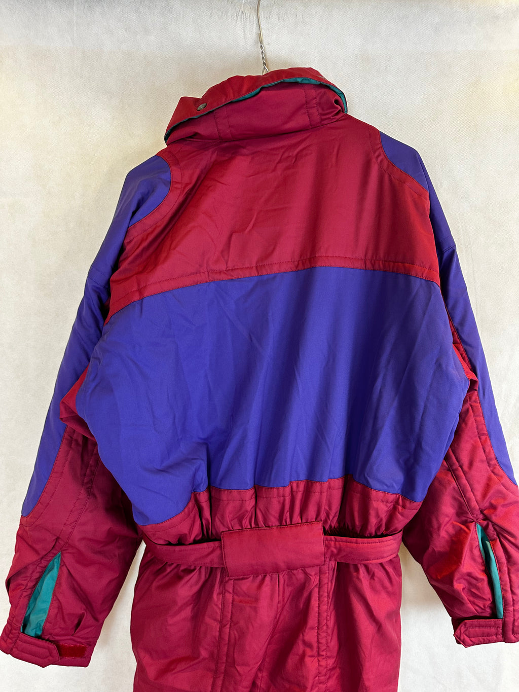 Vintage Skioverall von Dublin in rot/blau in L/XL