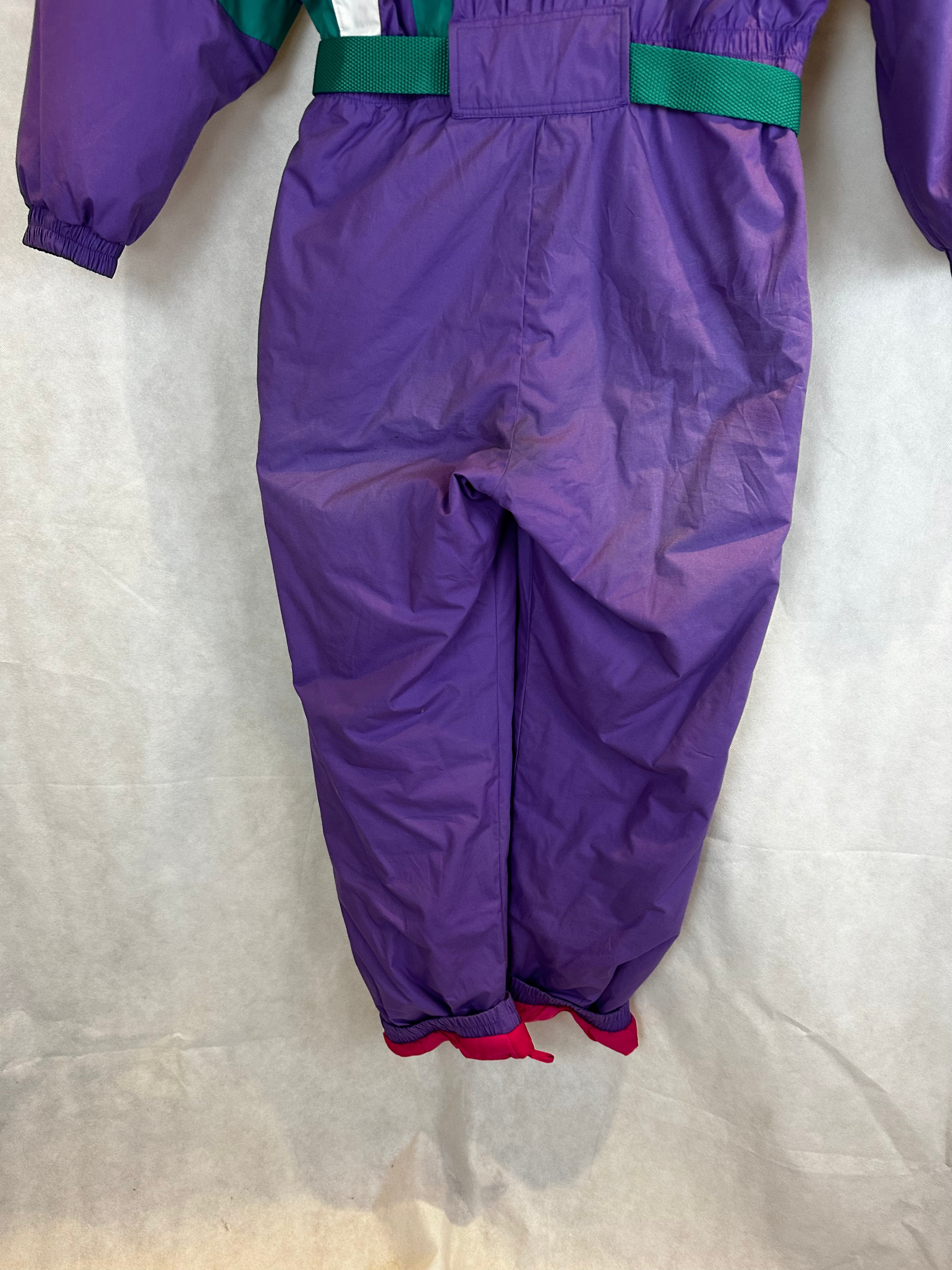 Vintage Skioverall von FILA in Lila/grün in L/XL size 52