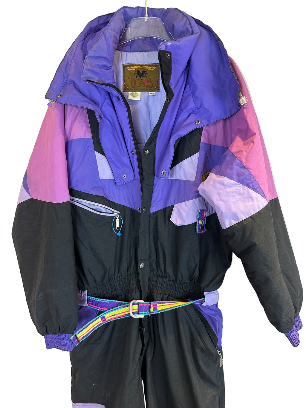 Vintage Skioverall von Tigara in Lila in L/XL SIZE 56
