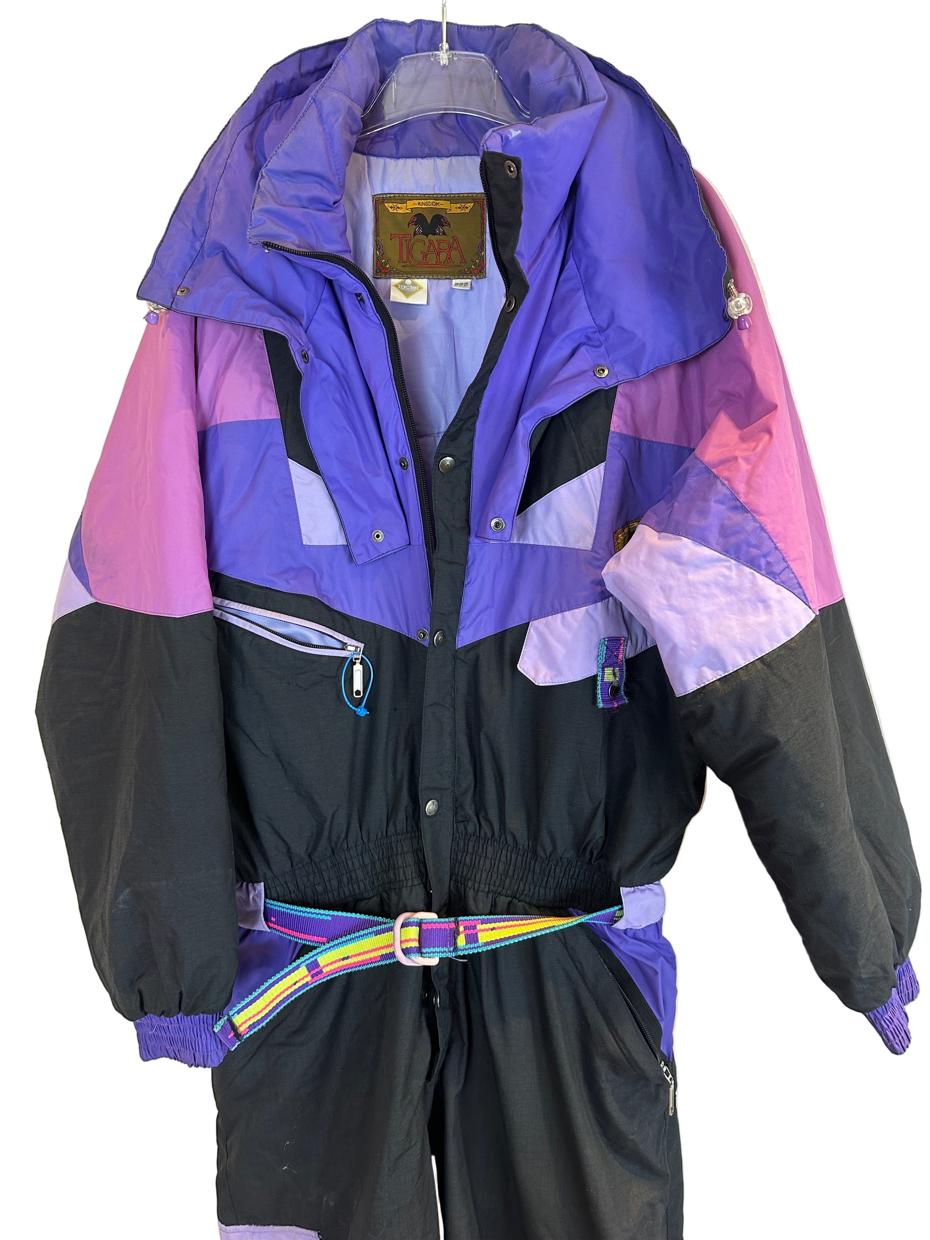 Vintage Skioverall von Tigara in Lila in L/XL SIZE 56