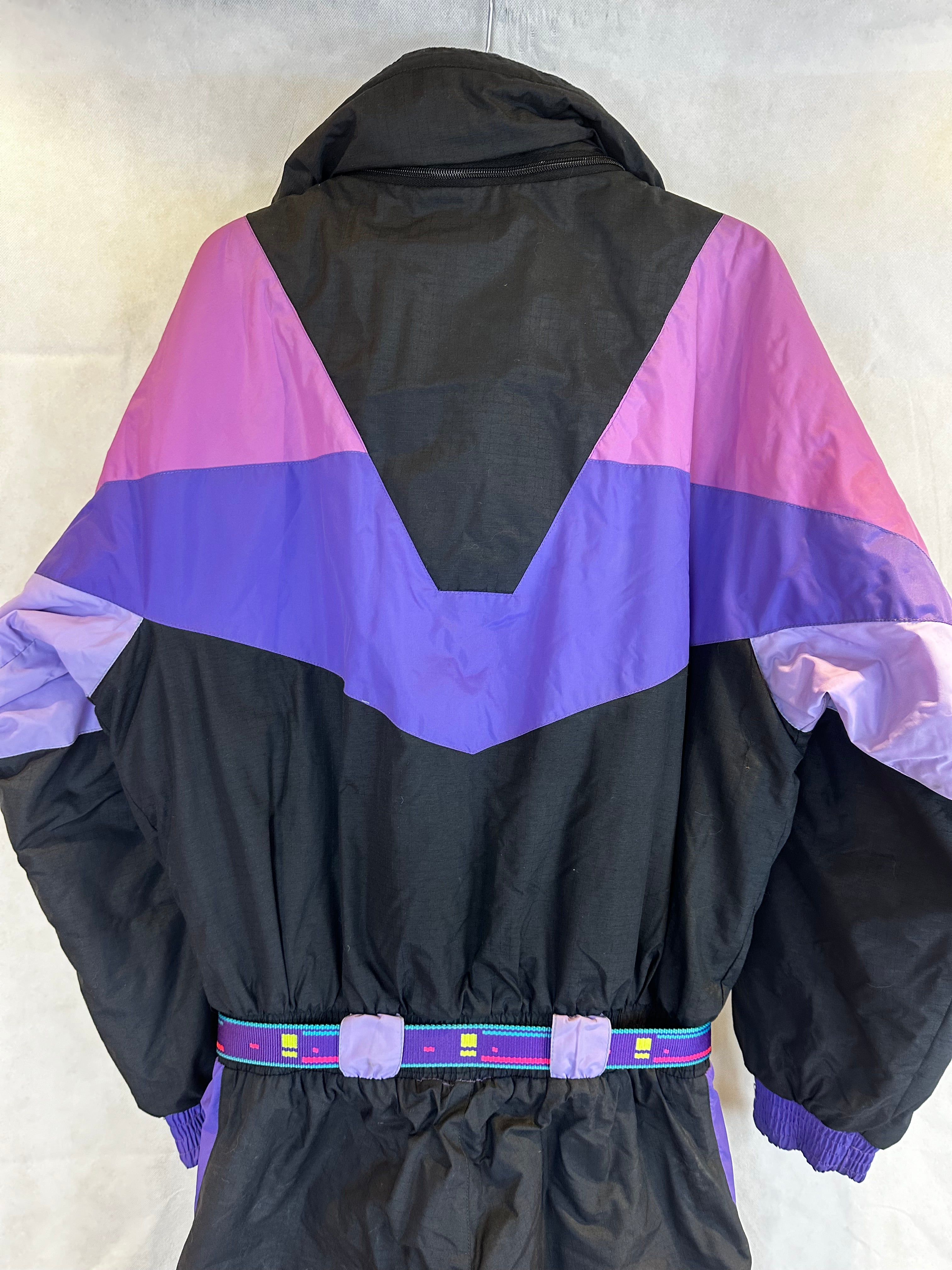 Vintage Skioverall von Tigara in Lila in L/XL SIZE 56