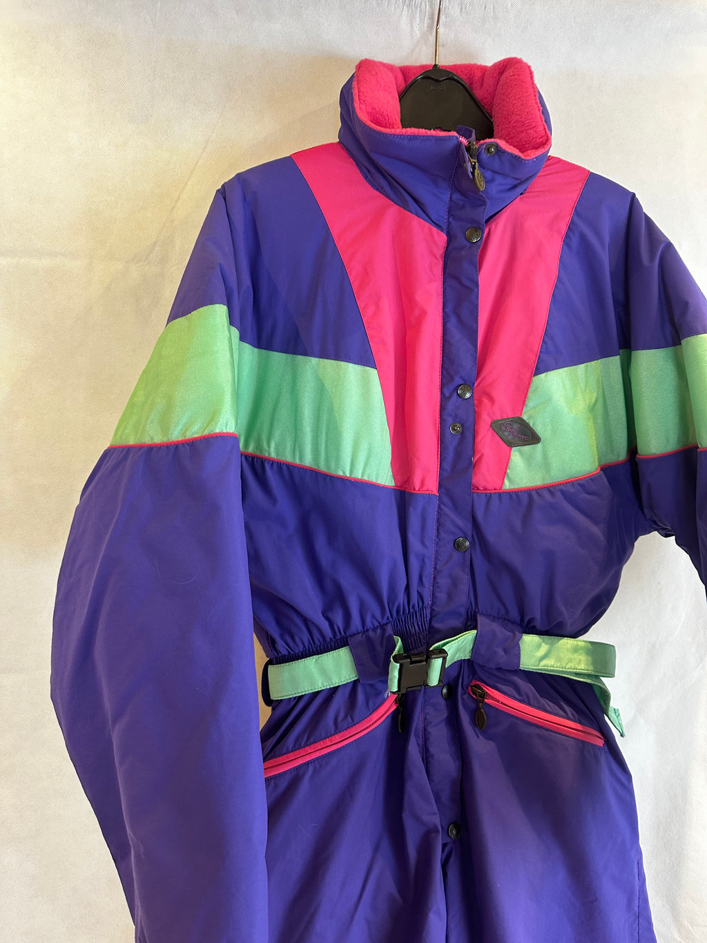 Vintage Skioverall von Stylfrance in Lila S/M für Damen Size 38/40
