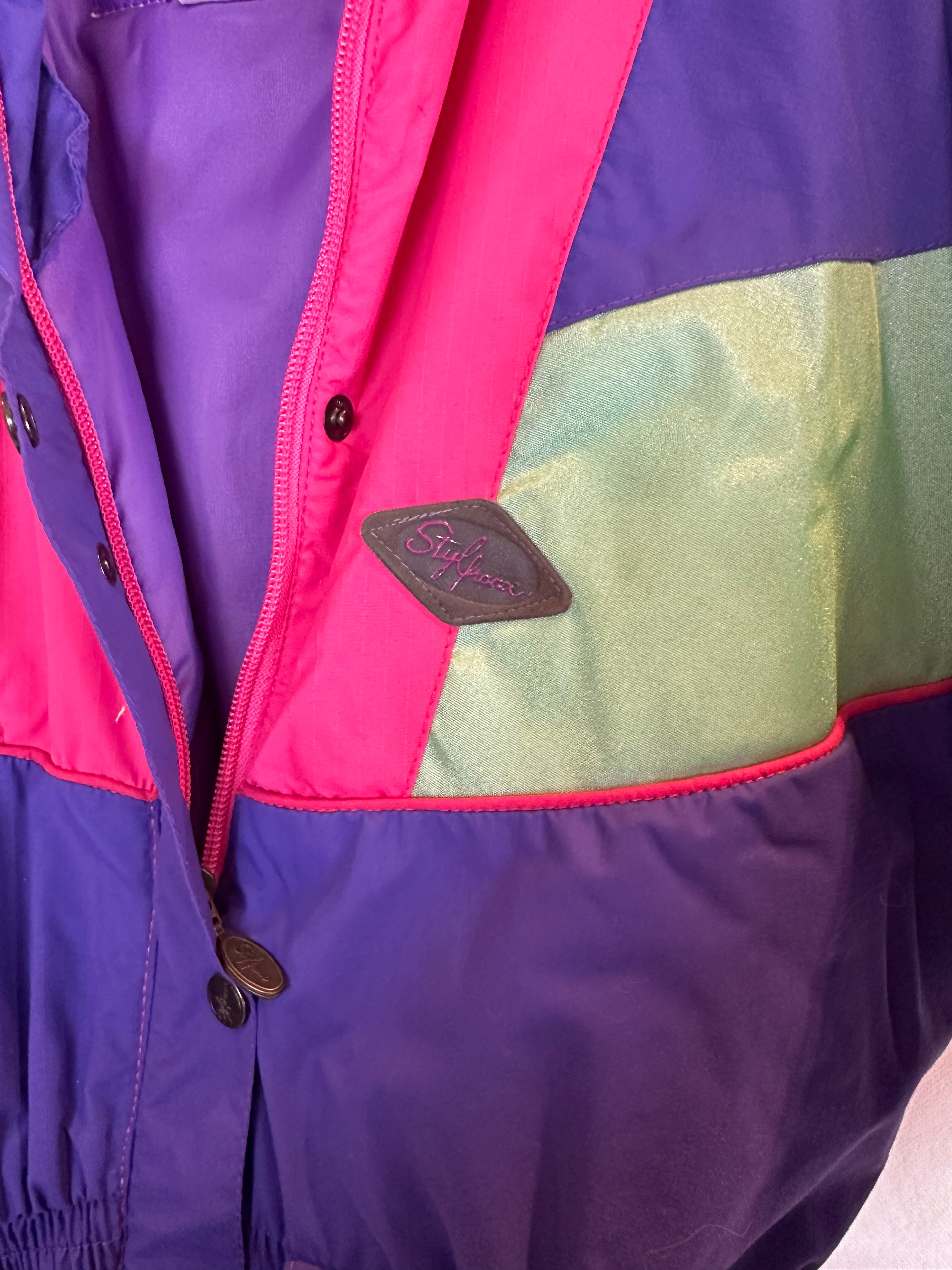 Vintage Skioverall von Stylfrance in Lila S/M für Damen Size 38/40