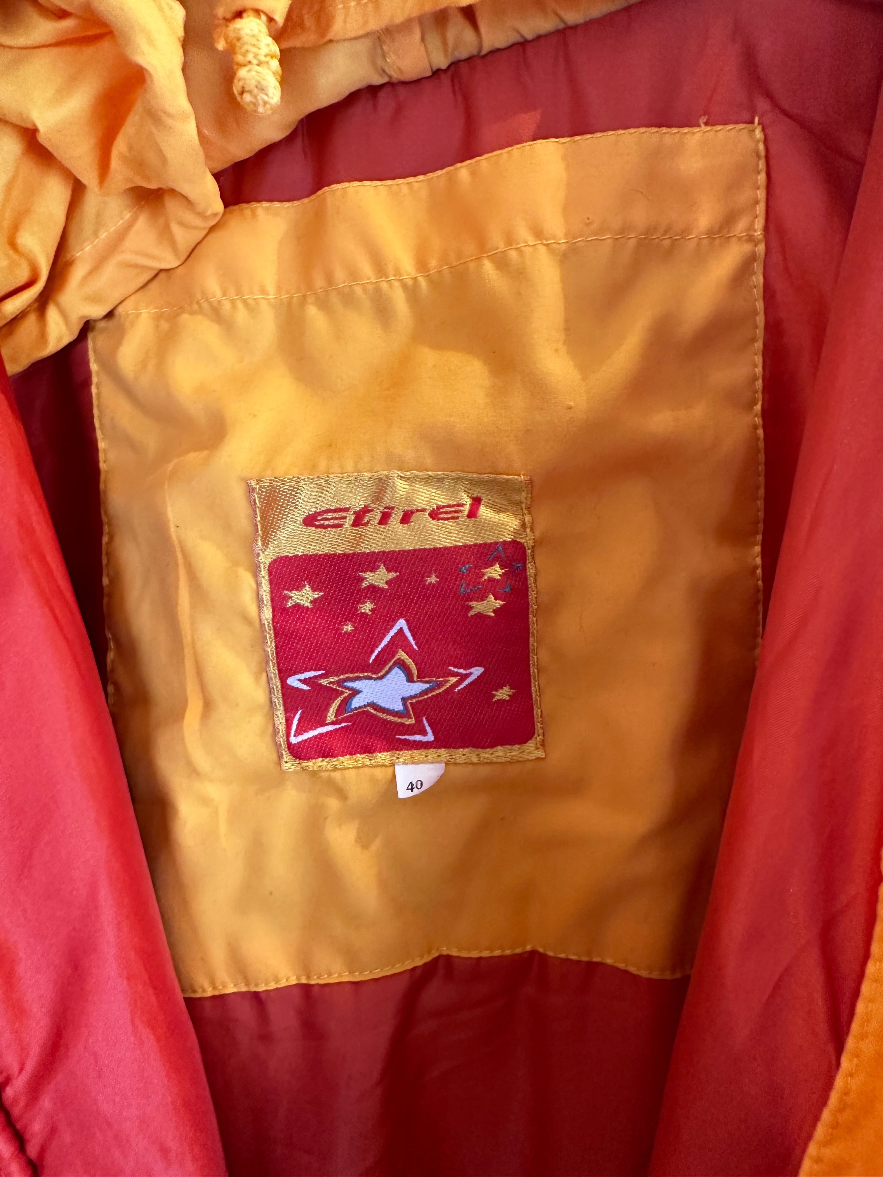 Vintage Skioverall von Etirel in Orange in M/S