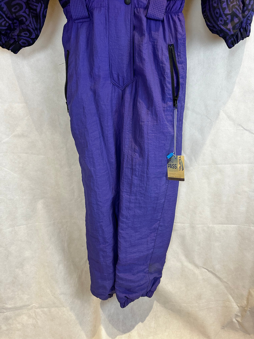 Vintage Skioverall in lila S/M