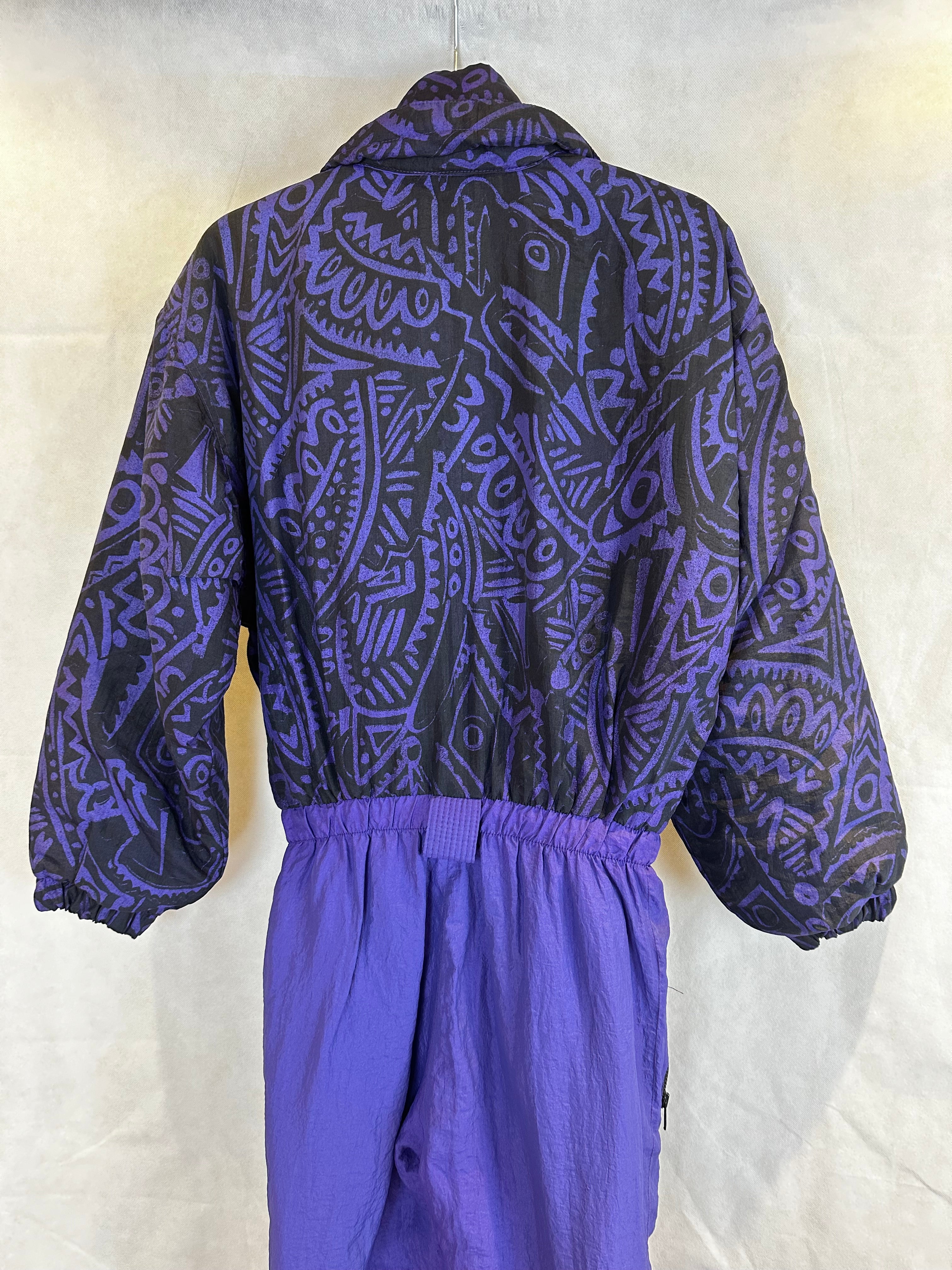 Vintage Skioverall in lila S/M