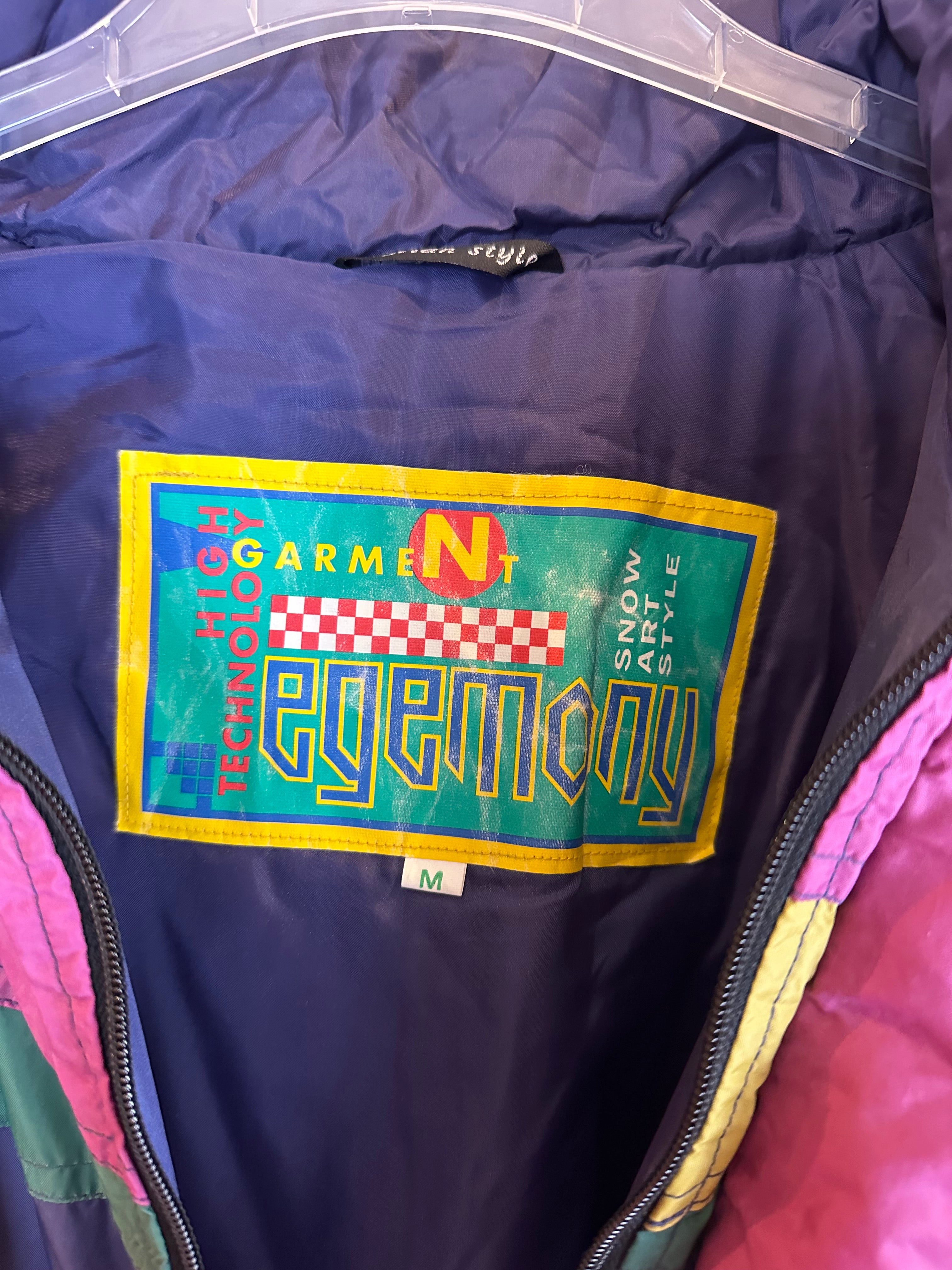 Vintage Skioverall von Egemony in M bunt