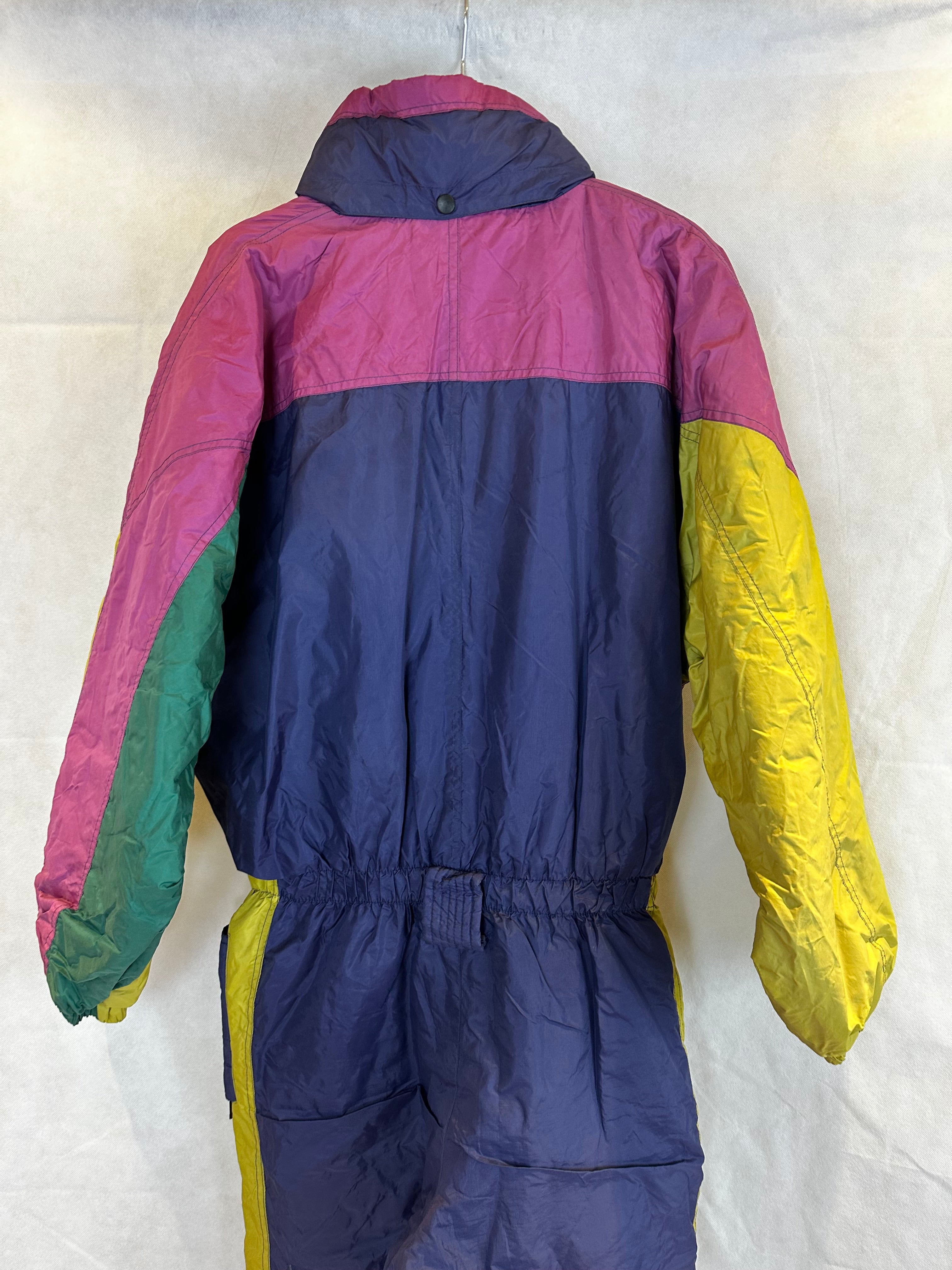 Vintage Skioverall von Egemony in M bunt