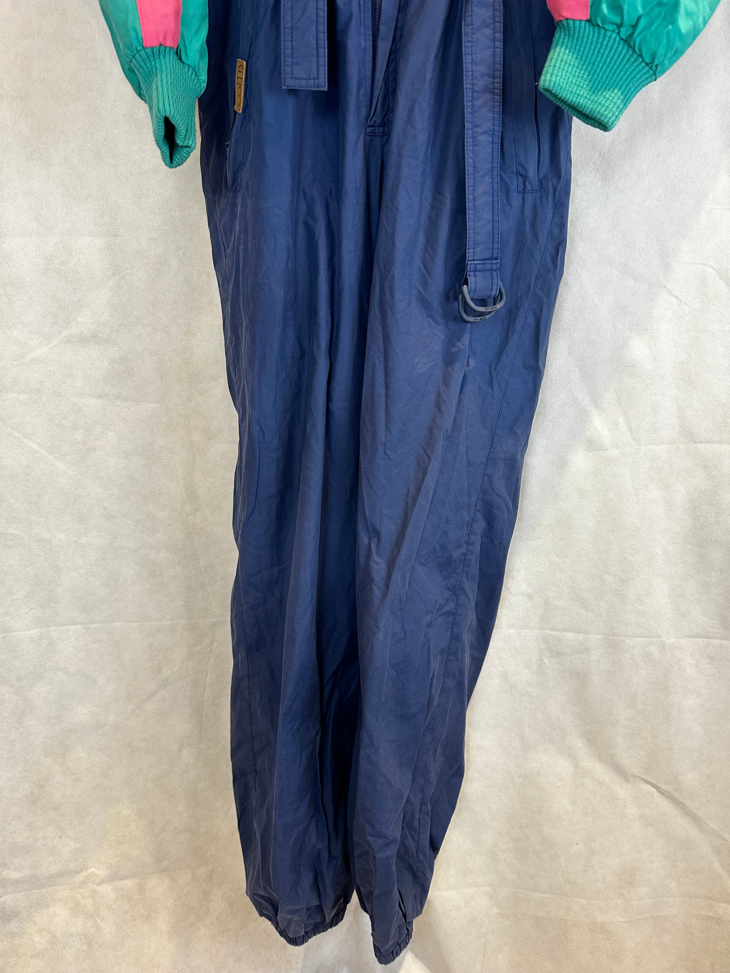 Vintage Skioverall von Henri  in Blau in M/L