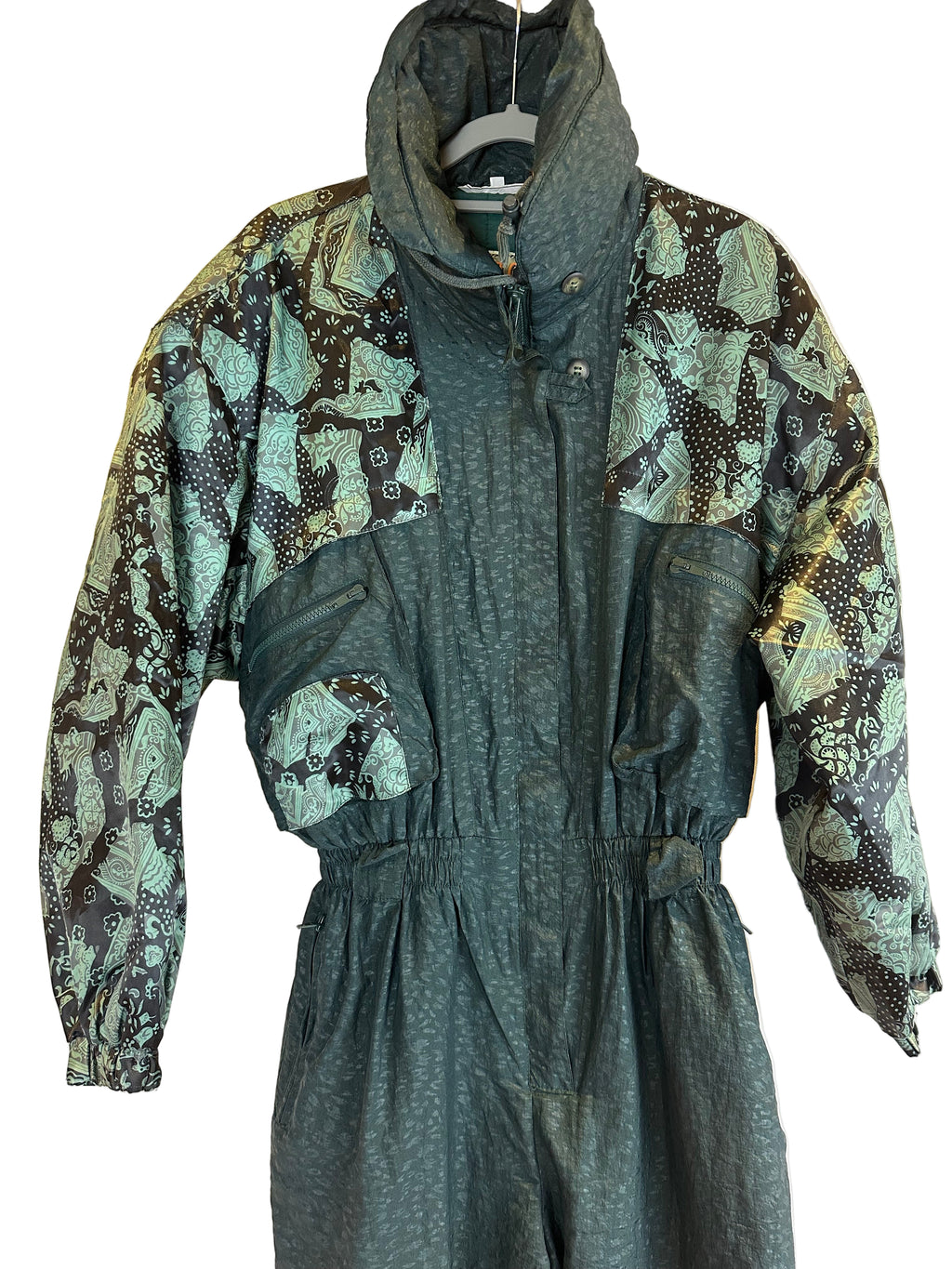 Vintage Skioverall in M grün mit Muster von Startos in SIZE 44